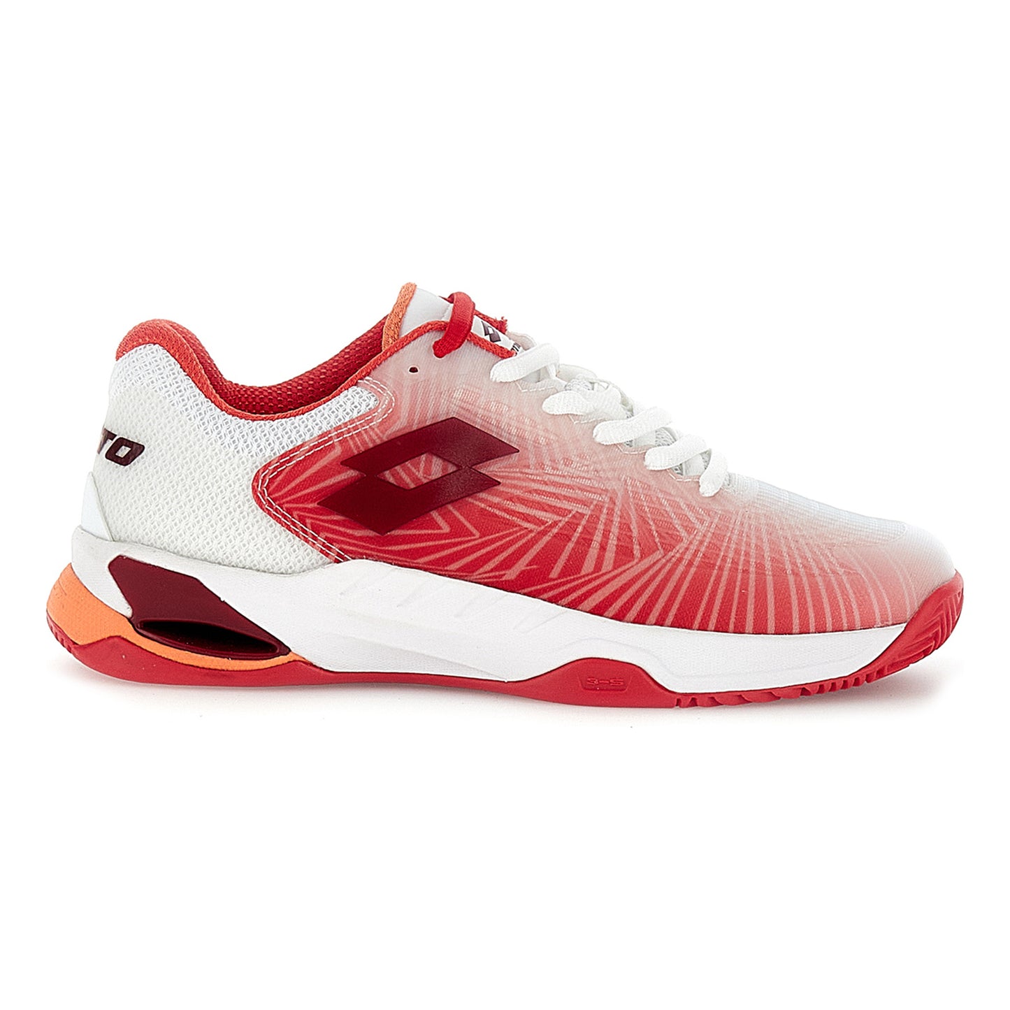 Lotto Mirage 100 II Sandplatzschuh Damen-weiß, rot