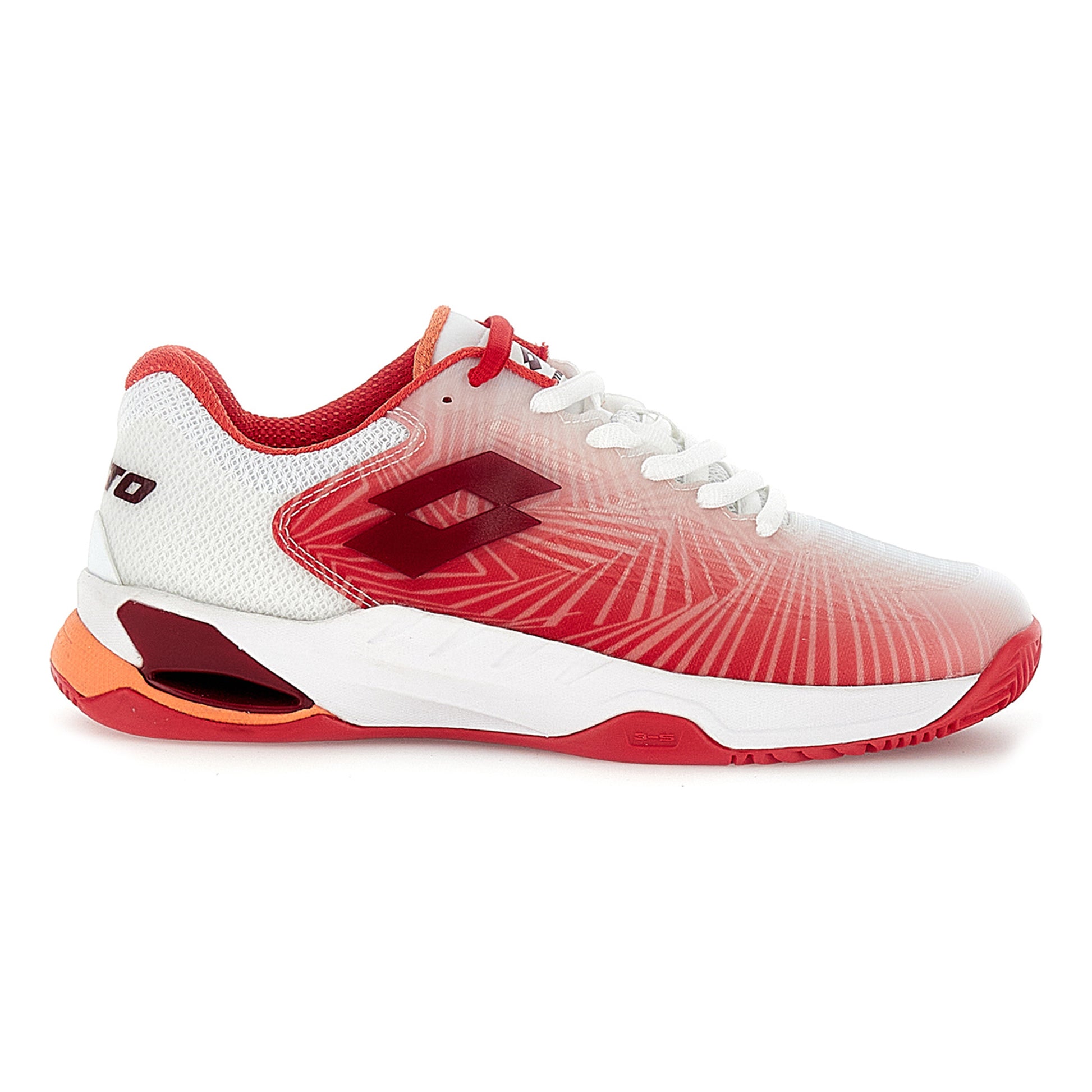 Lotto Mirage 100 II Sandplatzschuh Damen-weiß, rot