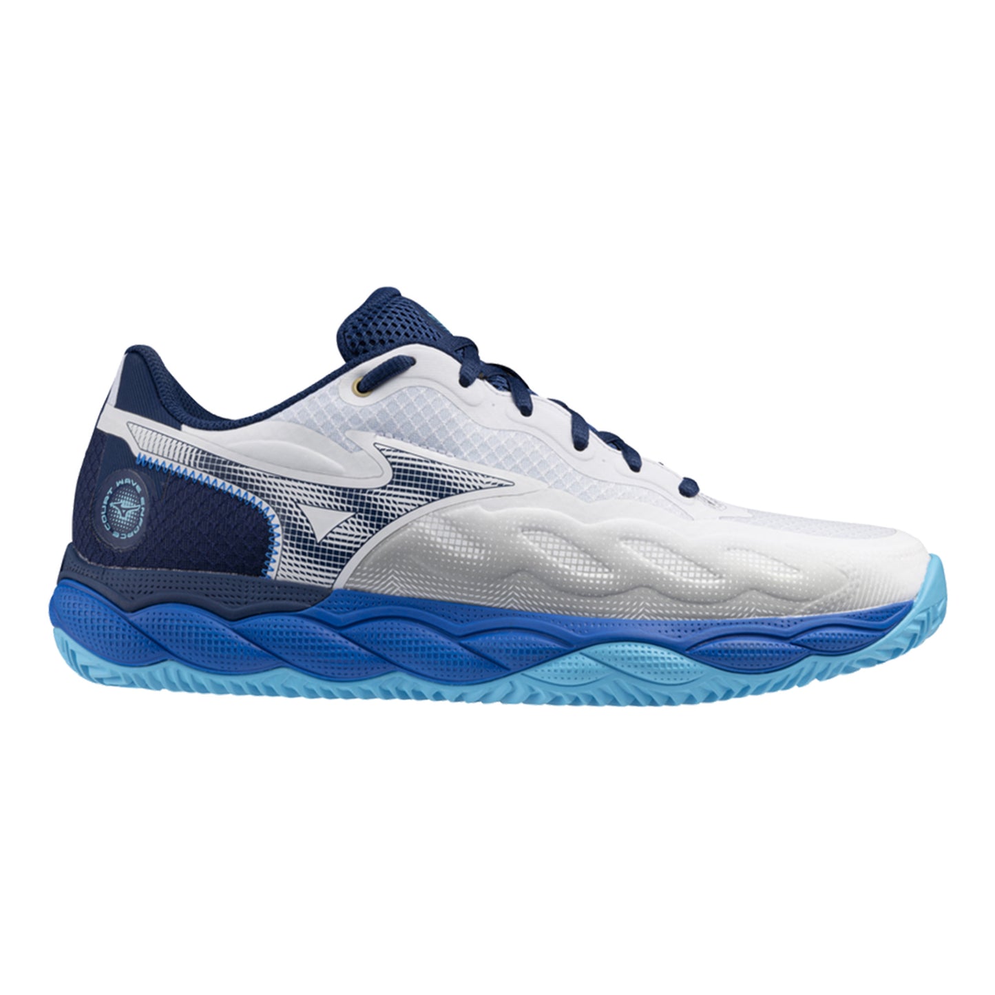 Mizuno Wave Enforce Court Sandplatzschuh Herren - weiß, blau