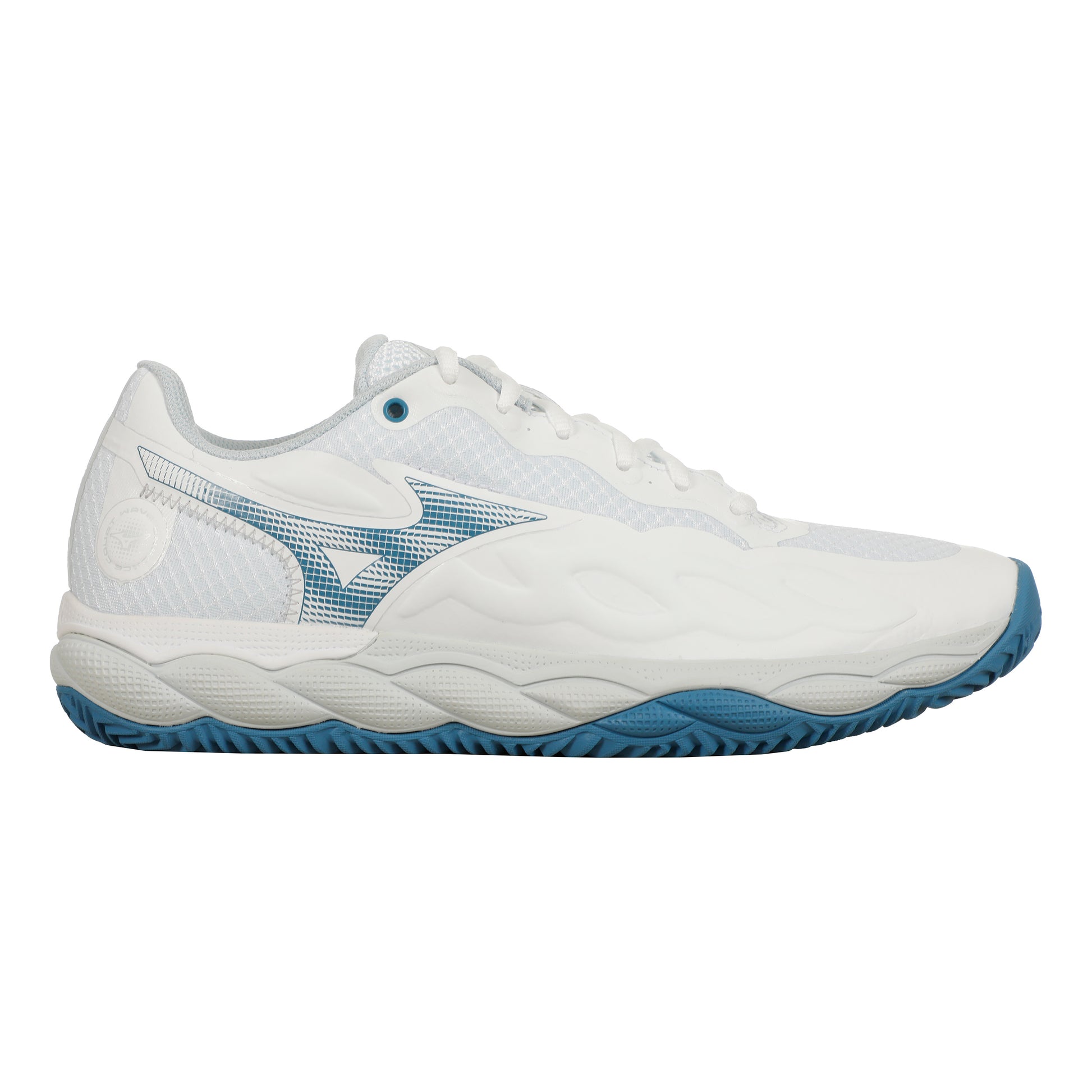 Mizuno Wave Enforce Court Sandplatzschuh Damen - weiß, blau