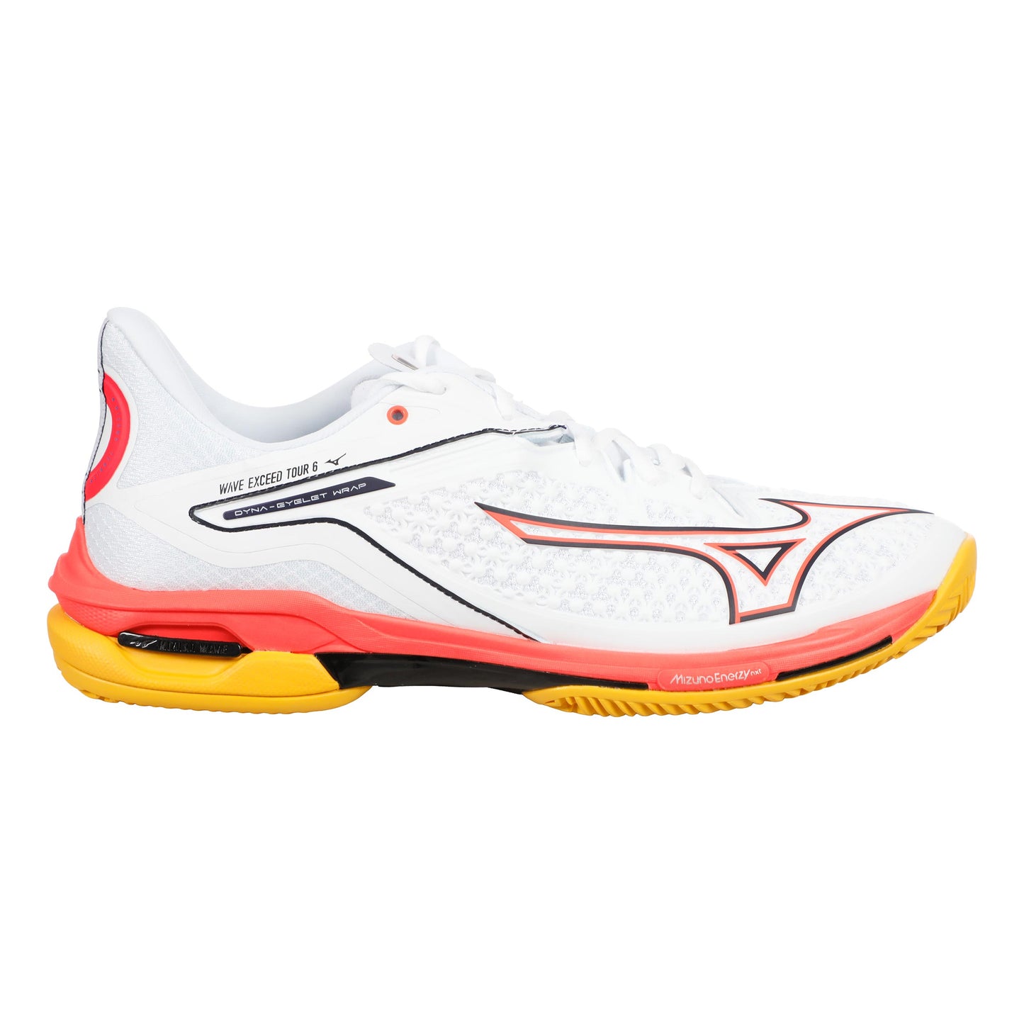 Mizuno Wave Exceed Tour 6 Sandplatzschuh Herren-Weiß,Koralle