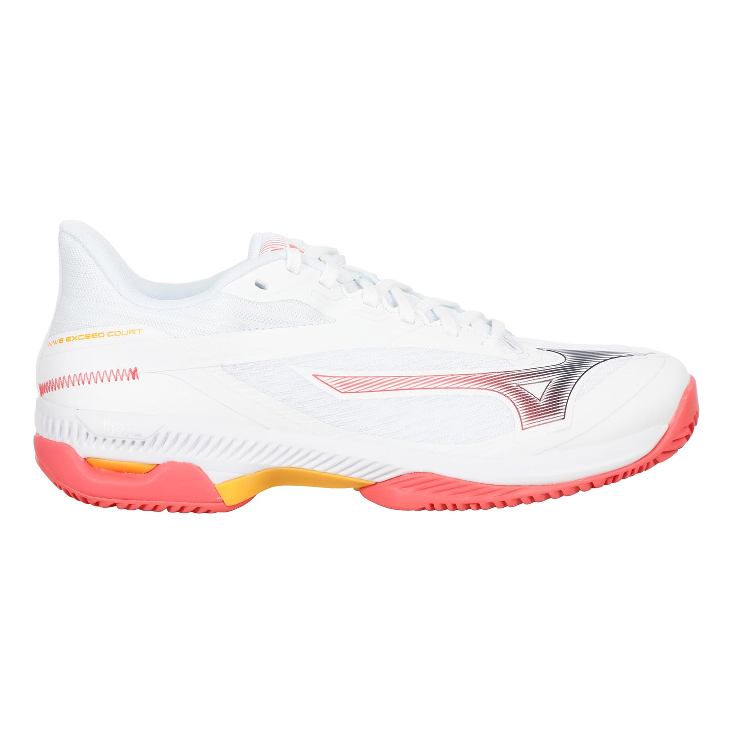 Mizuno Wave Exceed Court Sandplatzschuh Damen-Weiß,Koralle
