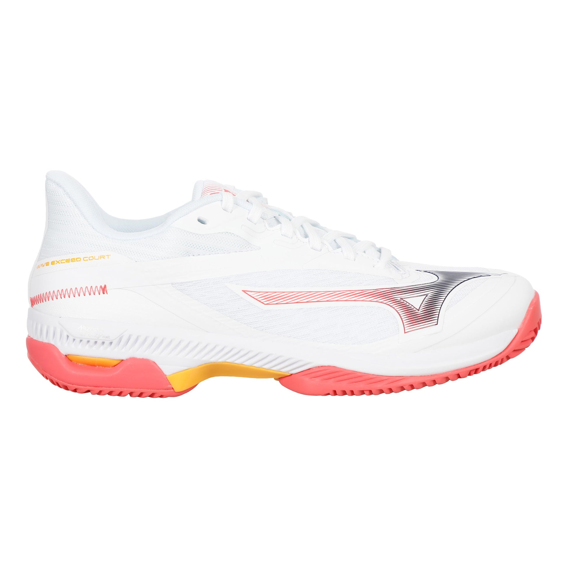Mizuno Wave Exceed Court Sandplatzschuh Damen-Weiß,Koralle