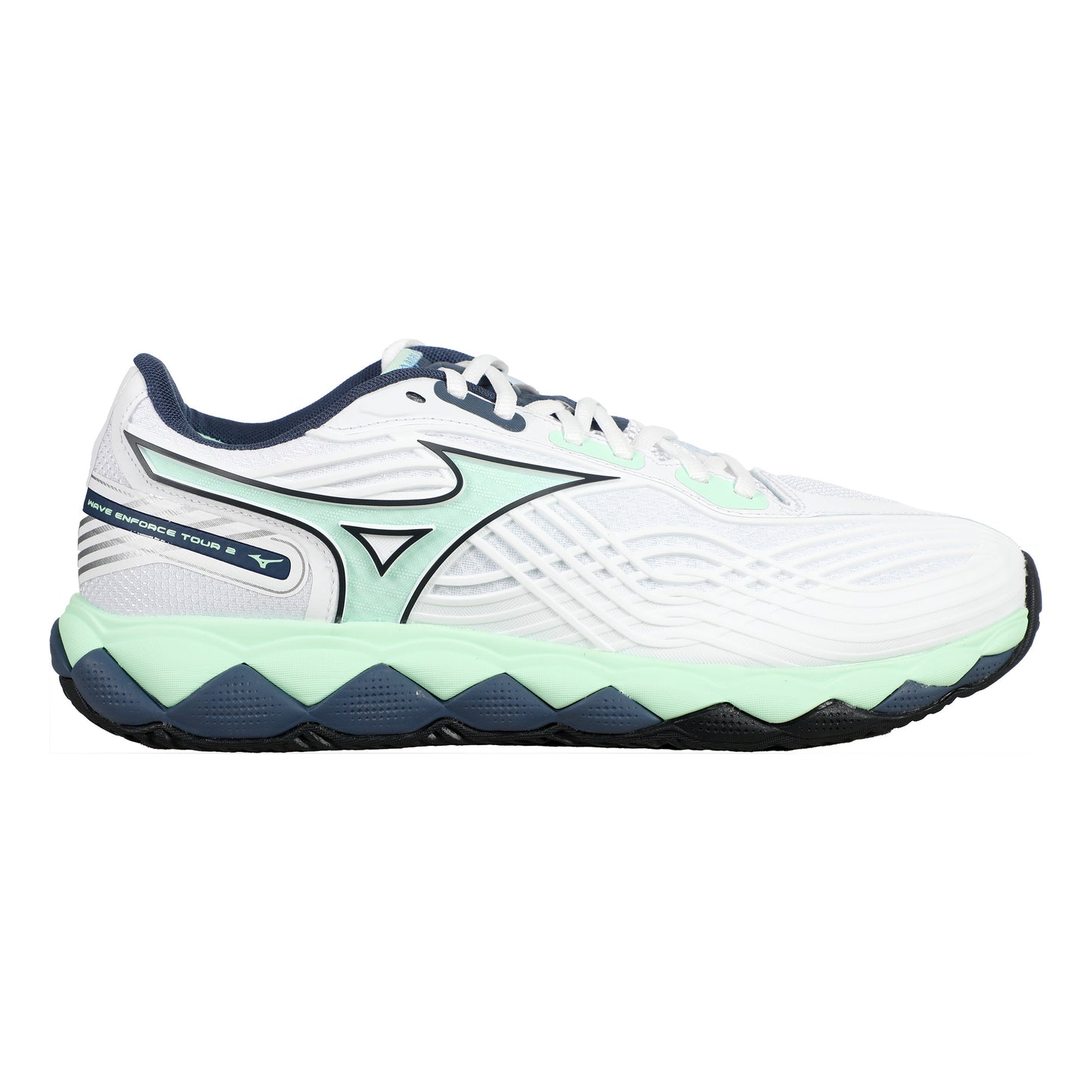 Mizuno Wave Enforce Tour 2 Allcourtschuh Herren - weiß, mint