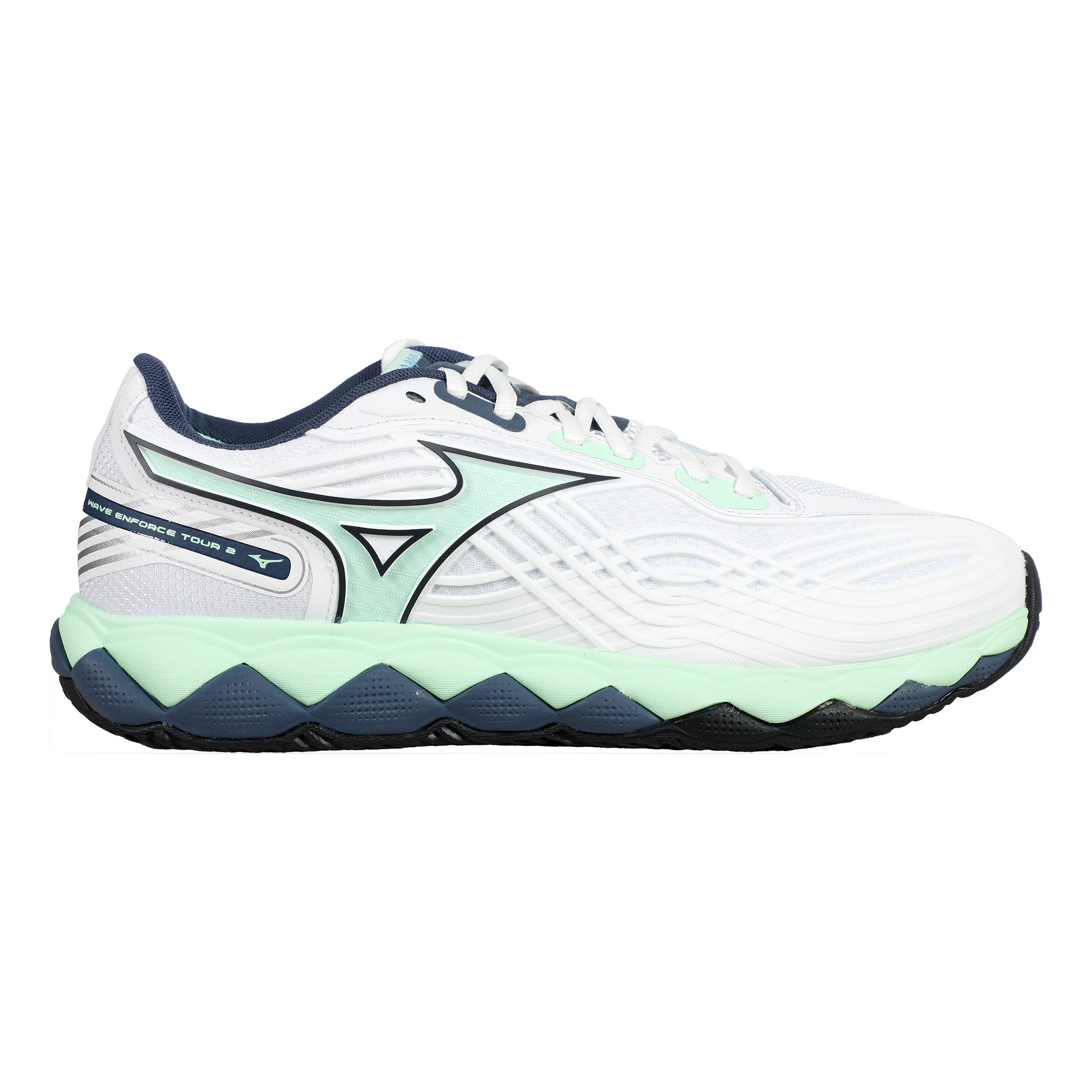 Mizuno Wave Enforce Tour 2 Allcourtschuh Herren - weiß, mint