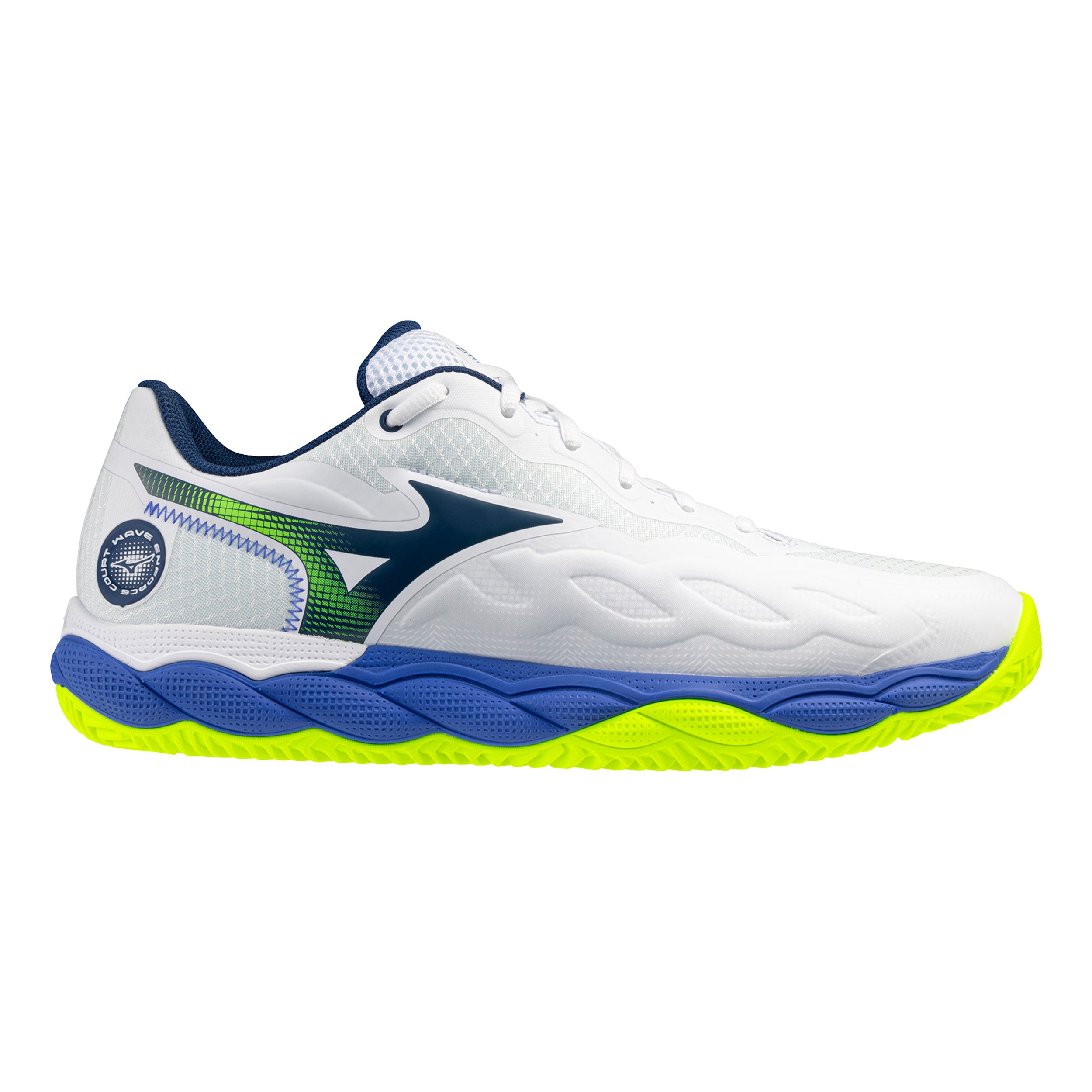 Mizuno Wave Enforce Court Sandplatzschuh Herren - weiß, blau