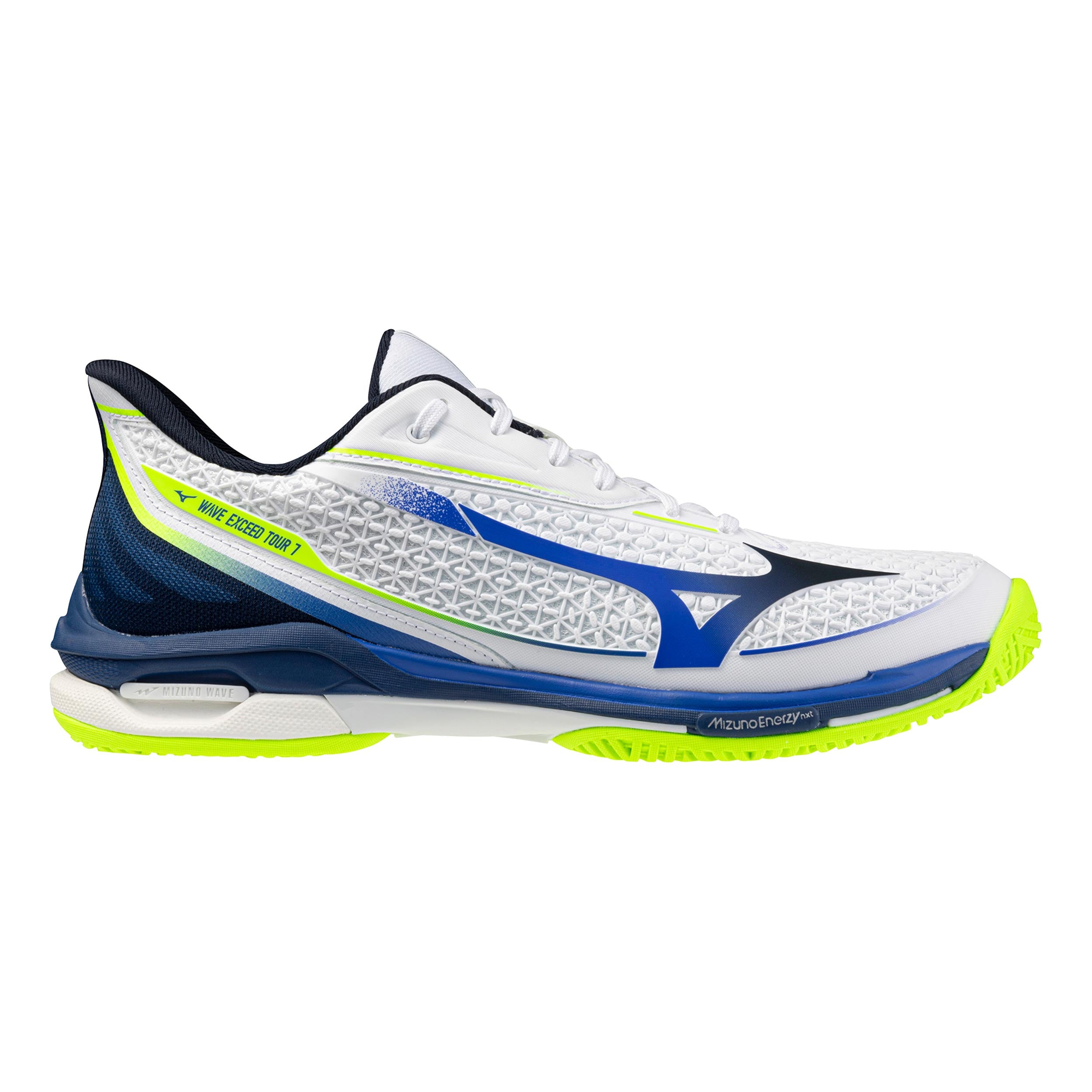 Mizuno Wave Exceed Tour 7 Allcourtschuh Herren - blau, limette