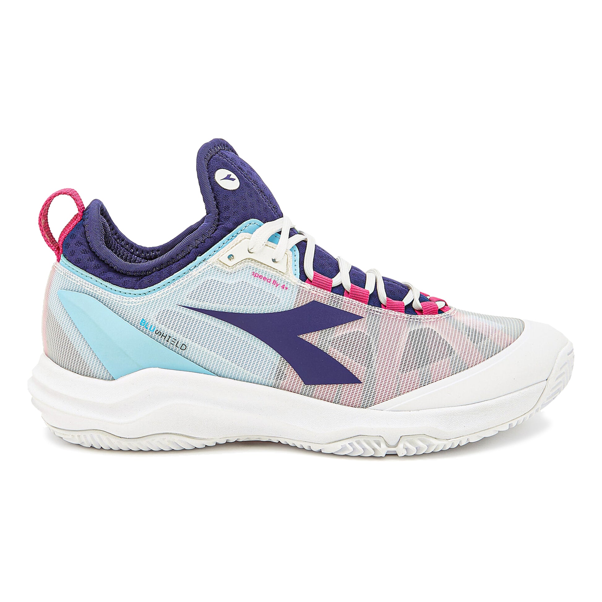 Diadora Speed Blushfield Fly 4+ Sandplatzschuh Damen - weiß, pink