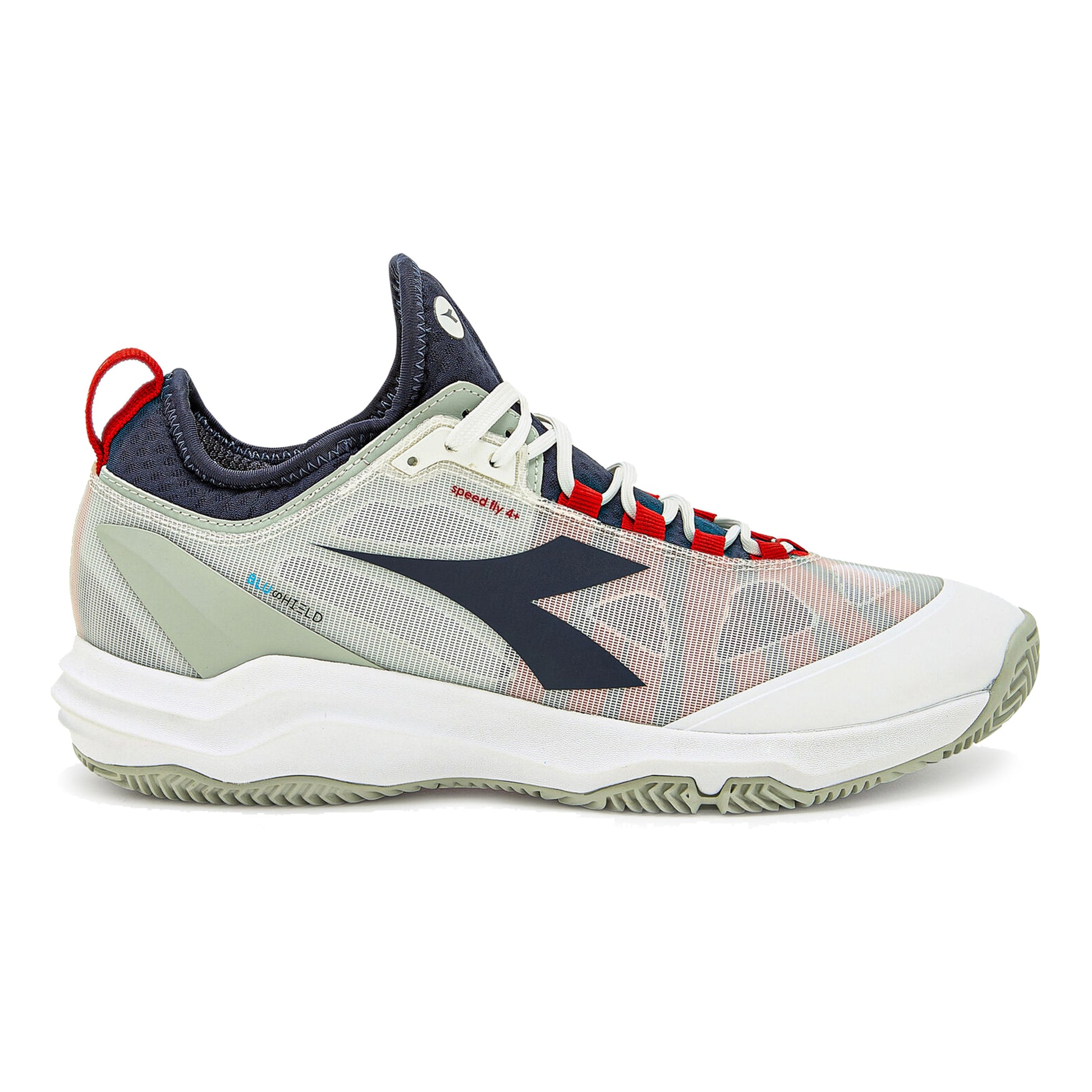 Diadora Speed Blushield Fly 4 + Sandplatzschuh Herren-weiß,rot
