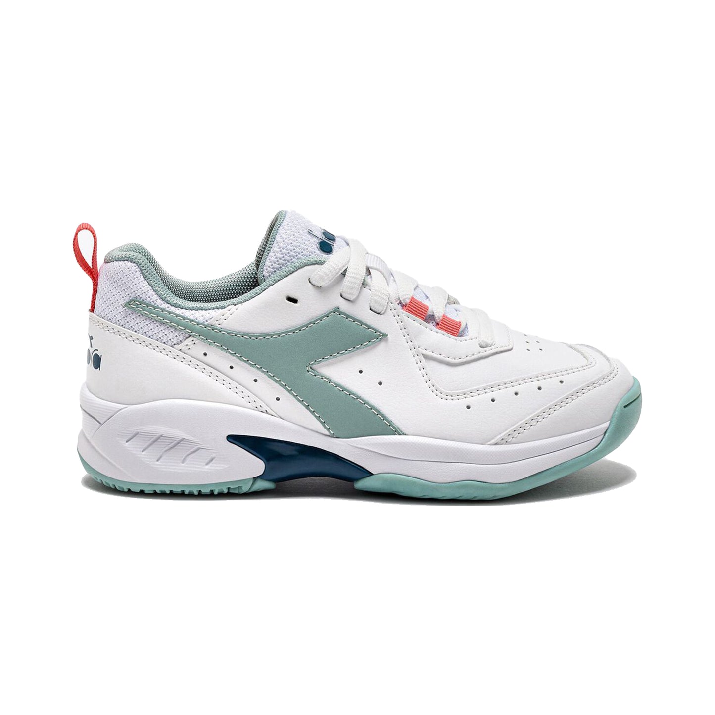 Diadora S. Challenge 5 SL AC Allcourtschuh Kinder - weiß, mint