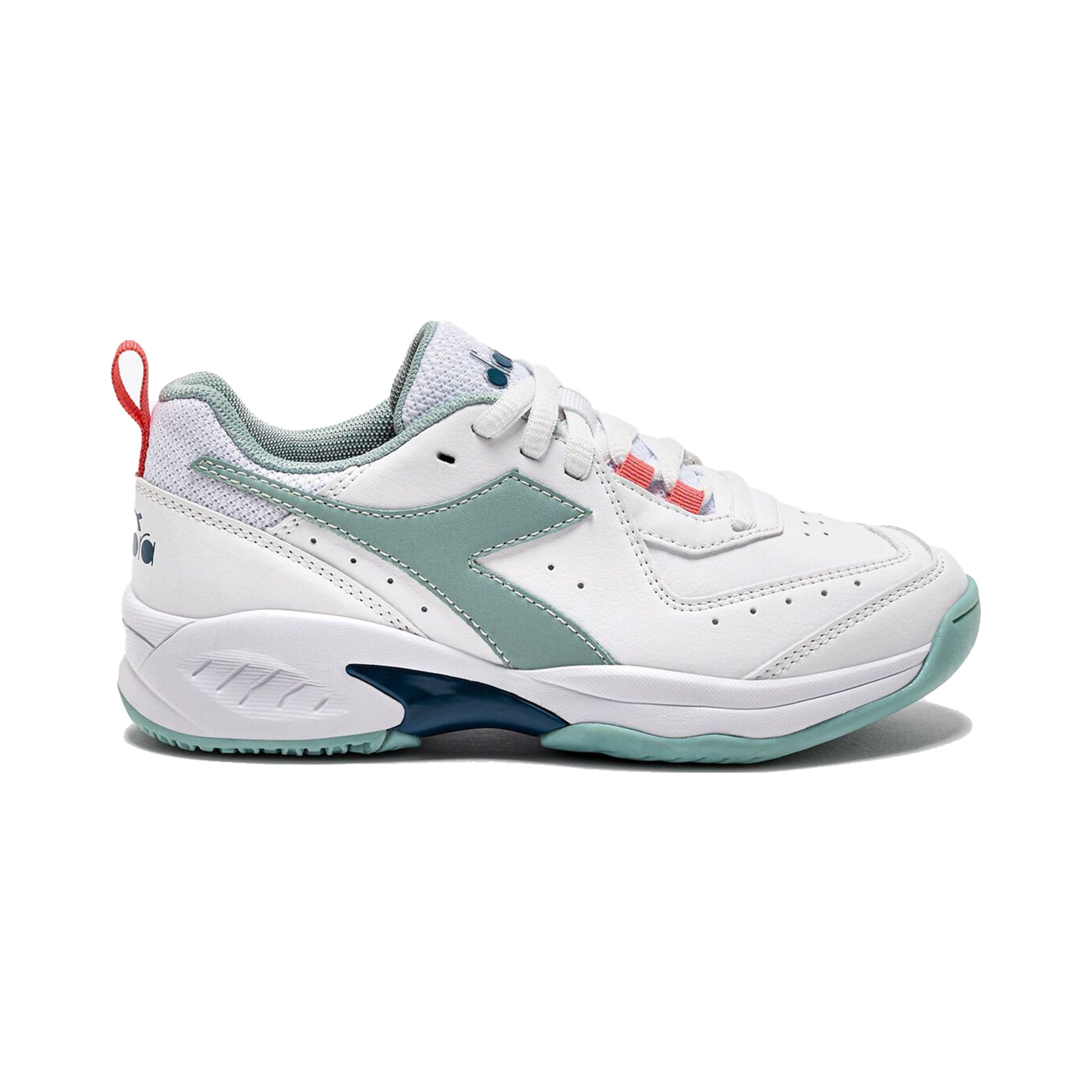 Diadora S. Challenge 5 SL AC Allcourtschuh Kinder - weiß, mint