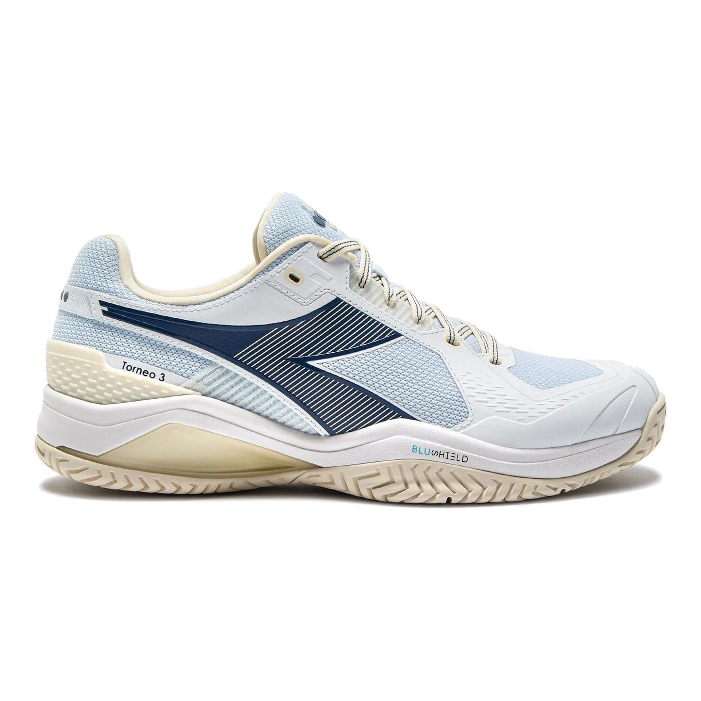 Diadora Blushield Torneo 3 Allcourtschuh Herren-Weiß,Blau