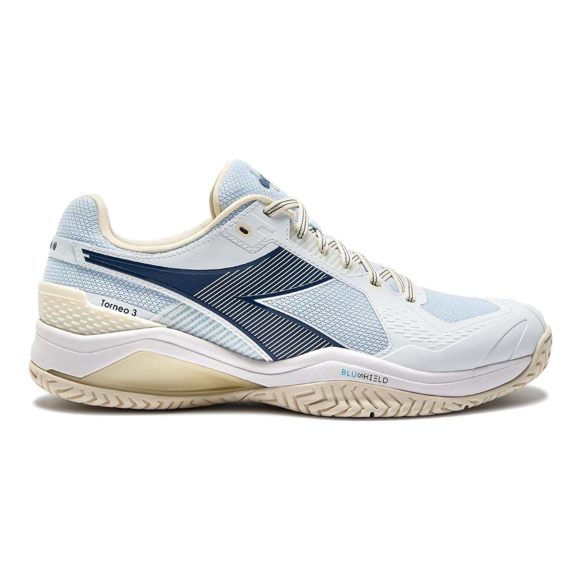 Diadora Blushield Torneo 3 Allcourtschuh Herren-Weiß,Blau