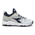 Speed Blushield Fly 4 + Sandplatzschuh Herren-weiß,dunkelblau