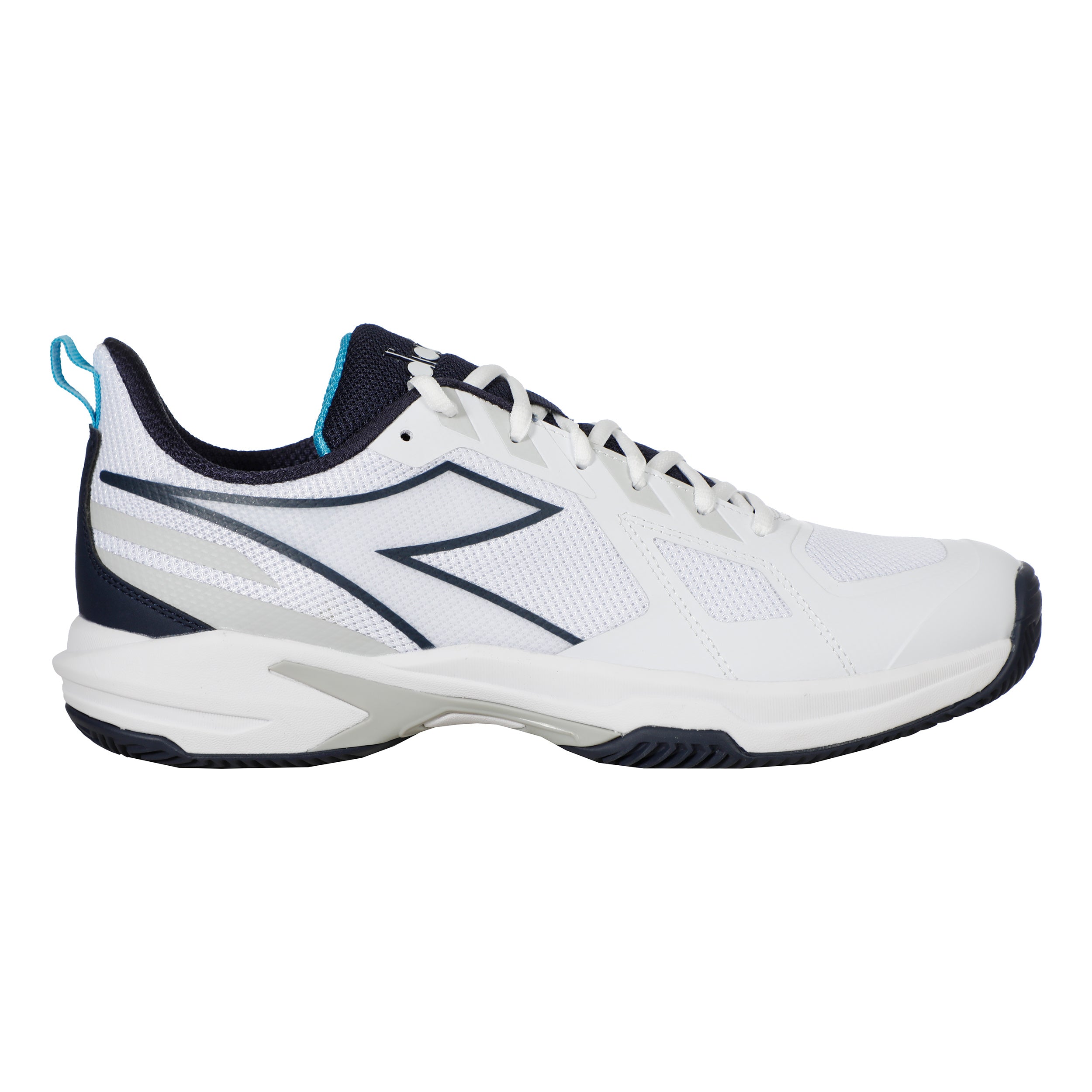 Diadora Trofeo 3 Sandplatzschuh Herren-Weiß,Dunkelblau