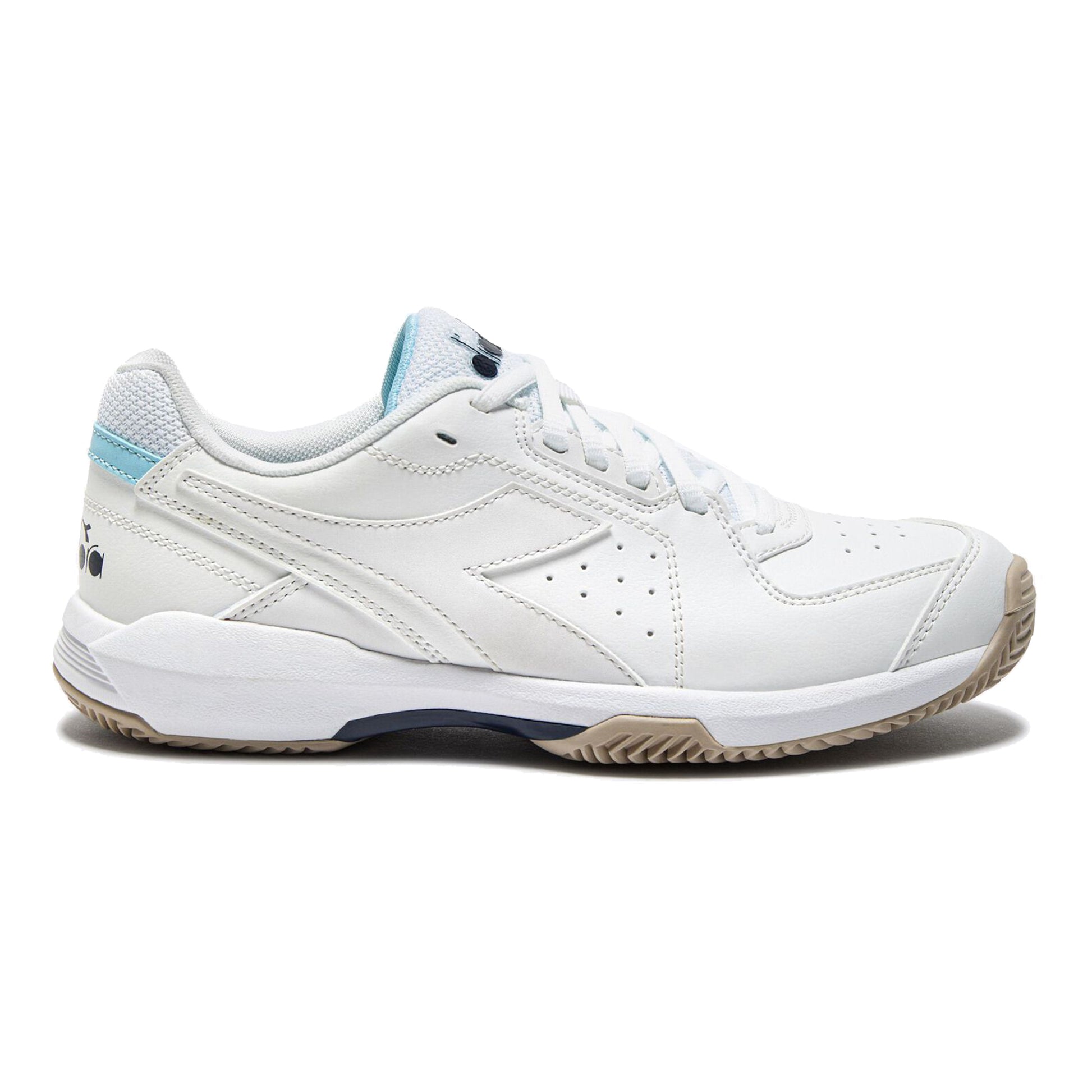 Diadora S. Challenge 6 Sl Sandplatzschuh Damen-Weiß,Hellblau