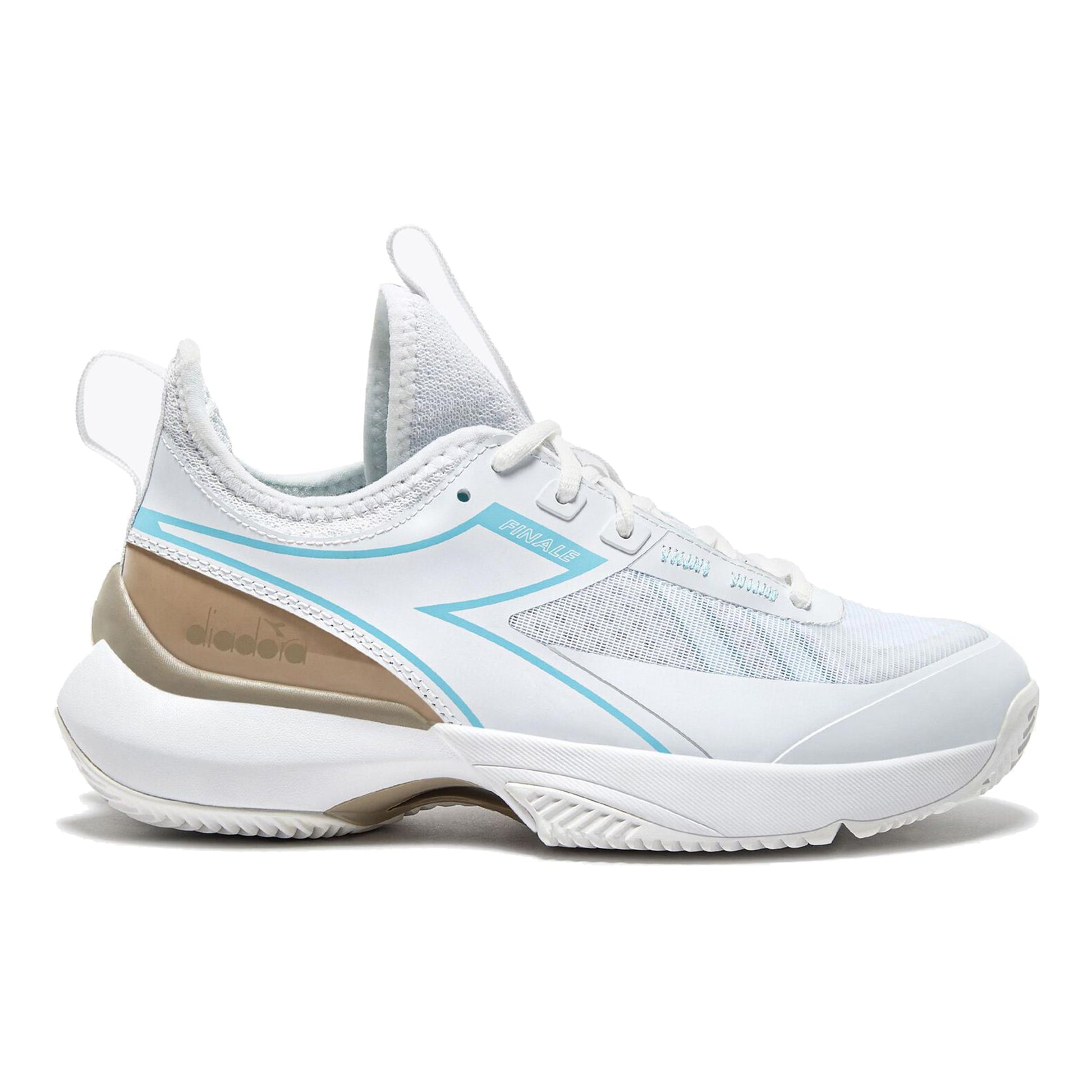 Diadora Finale Sandplatzschuh Damen-Weiß,Beige