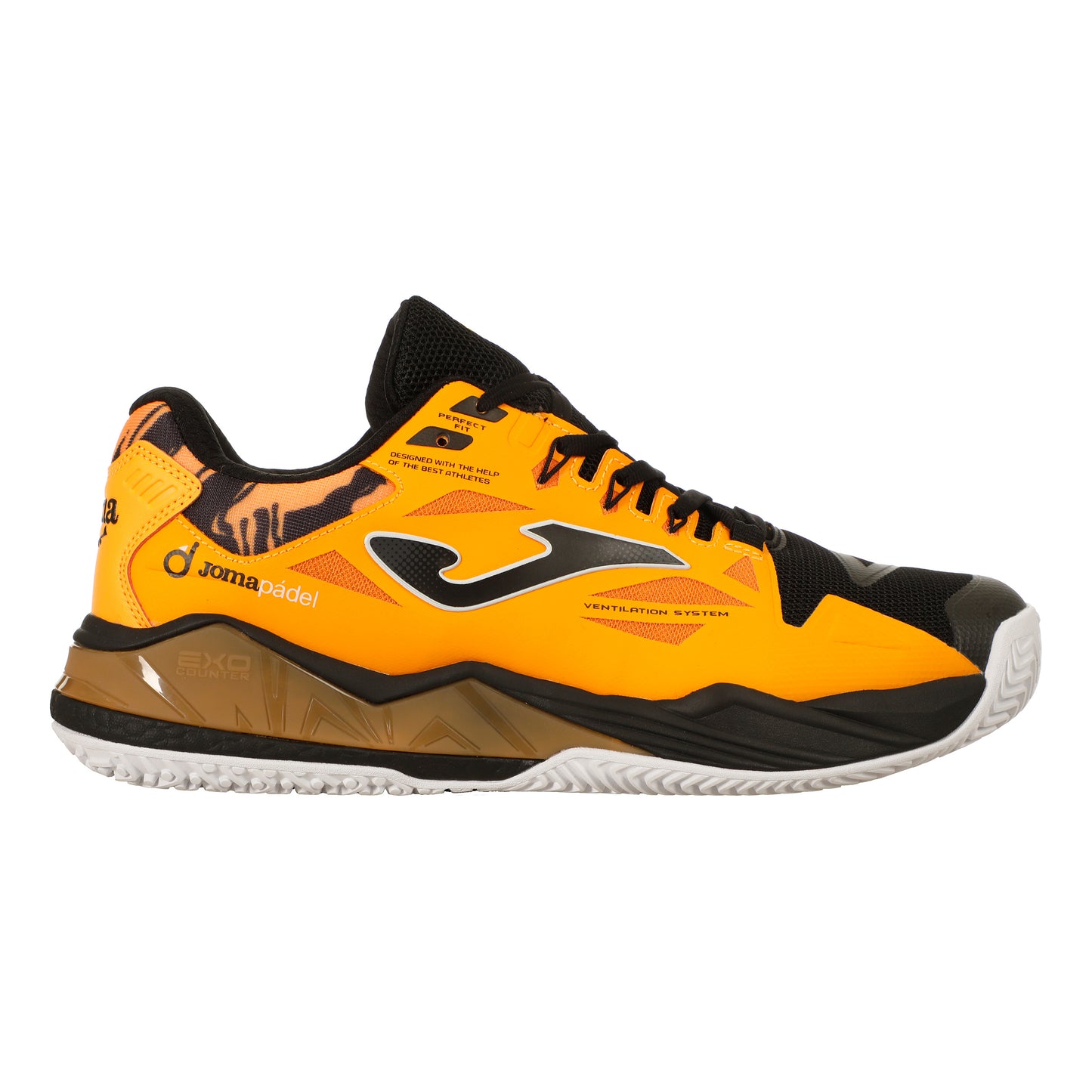 Joma Spin Padelschuh Herren - orange, schwarz