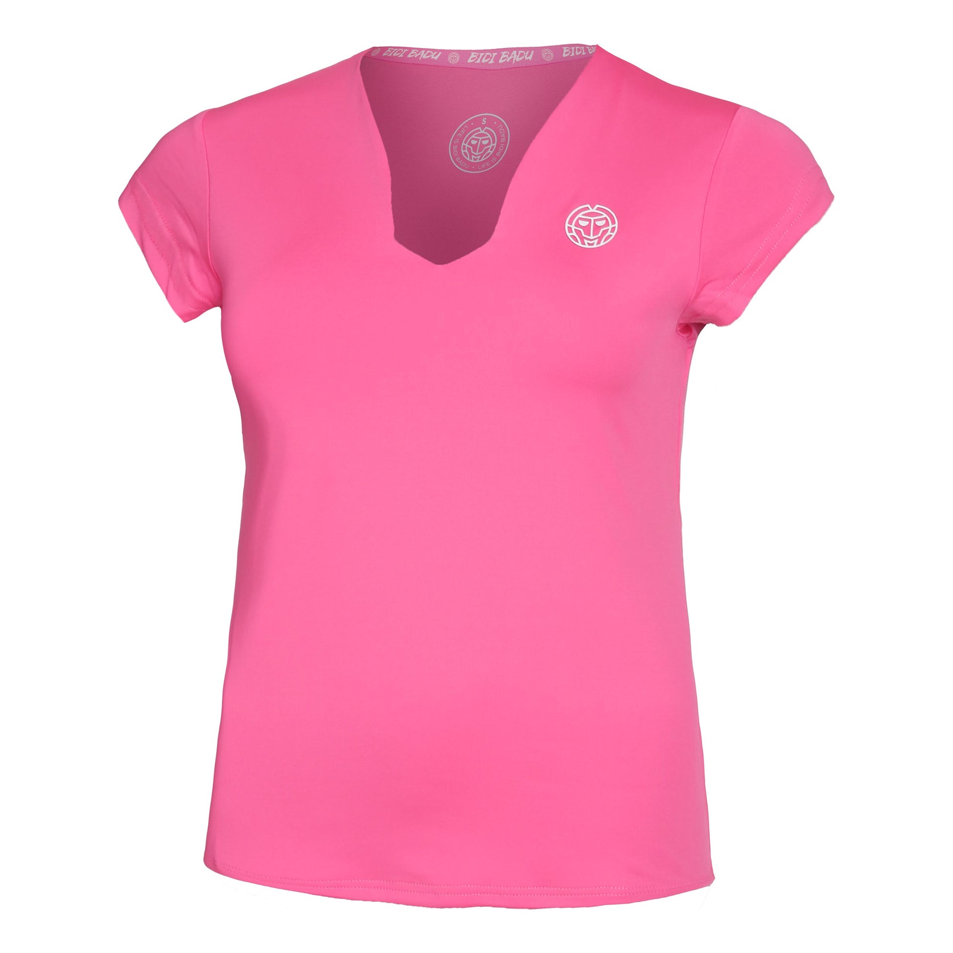 BIDI BADU Bella 2.0 Tech V-Neck T-Shirt Damen-Pink,Weiß