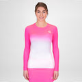 Crew Gradiant Longsleeve Damen-Pink,Weiß