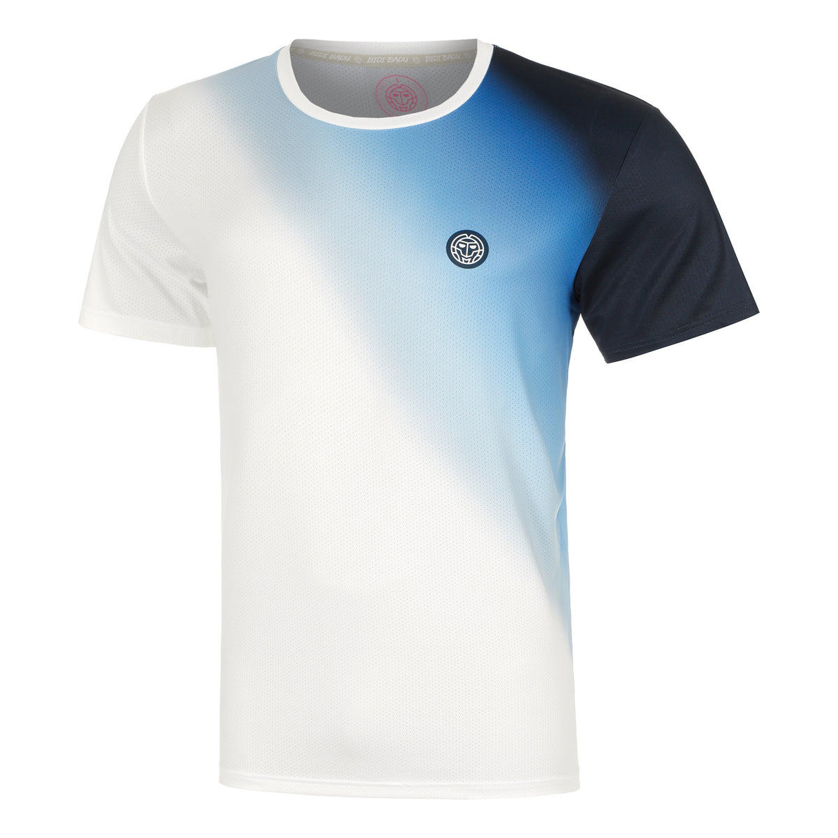 BIDI BADU Watercolour T-Shirt Herren-Weiß,Blau