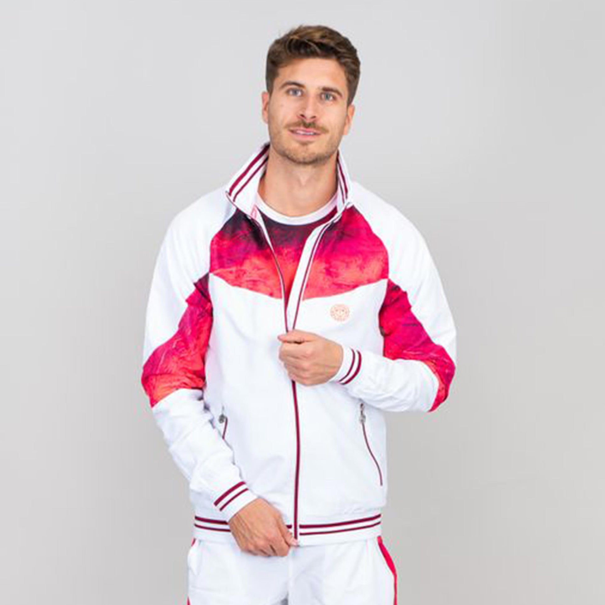 BIDI BADU Jabu Tech Trainingsjacke Herren-Rot,Weiß