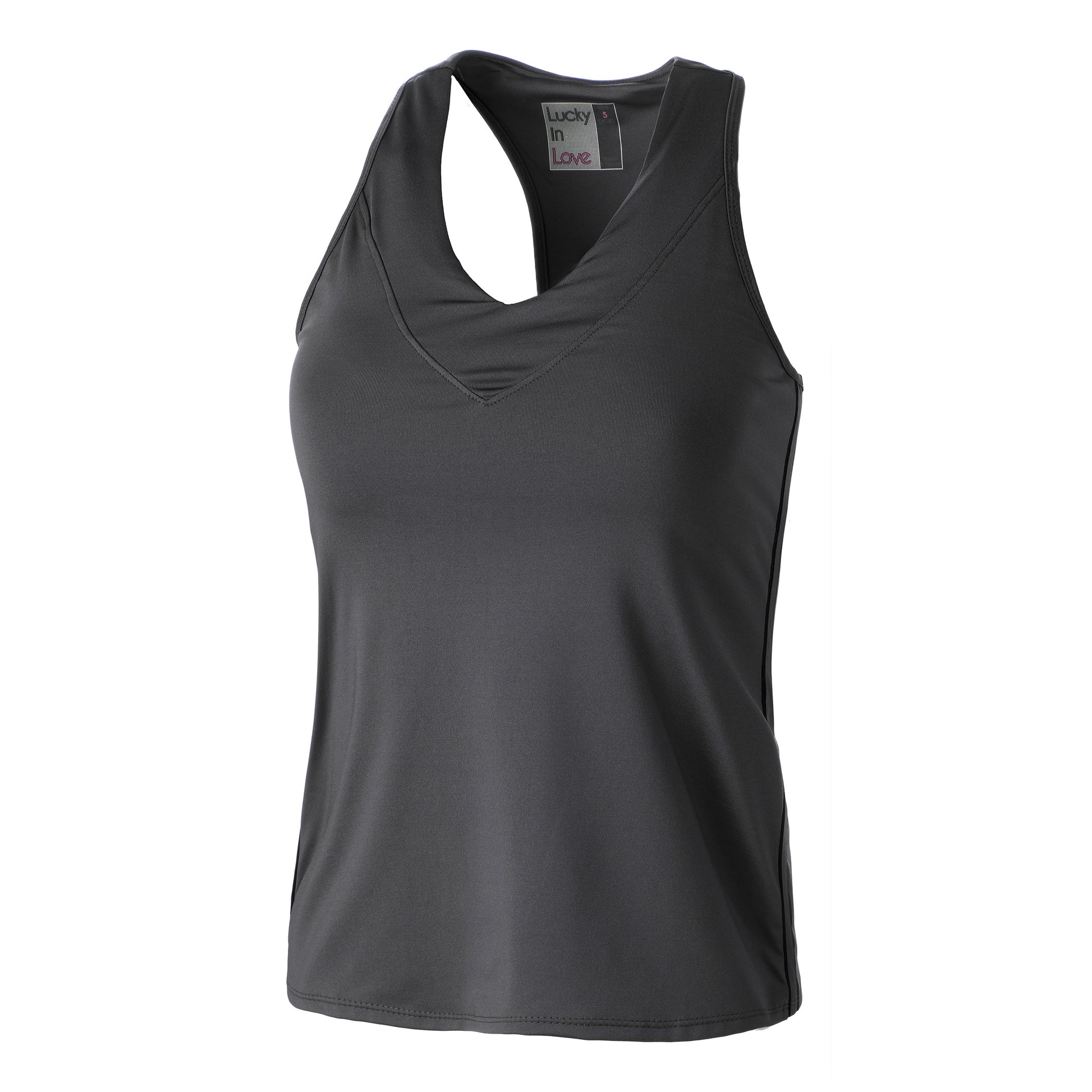 Lucky in Love V-Neck Tank-Top Damen - dunkelblau,