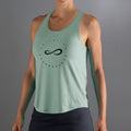 Cercle Tank-Top Damen-Grün,Dunkelblau