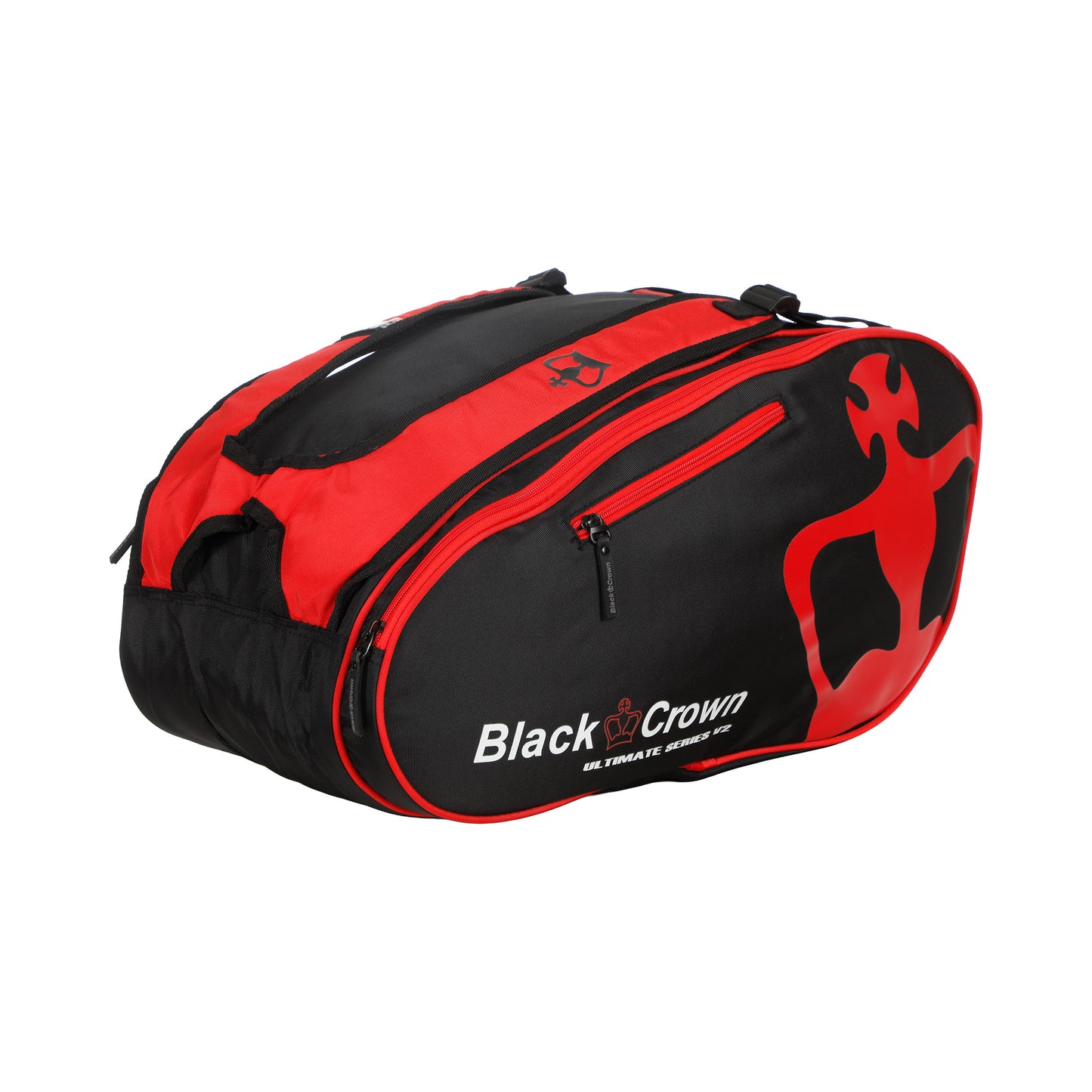 Black Crown Ultimate Series V2 Padelschlägertasche-Schwarz,Rot
