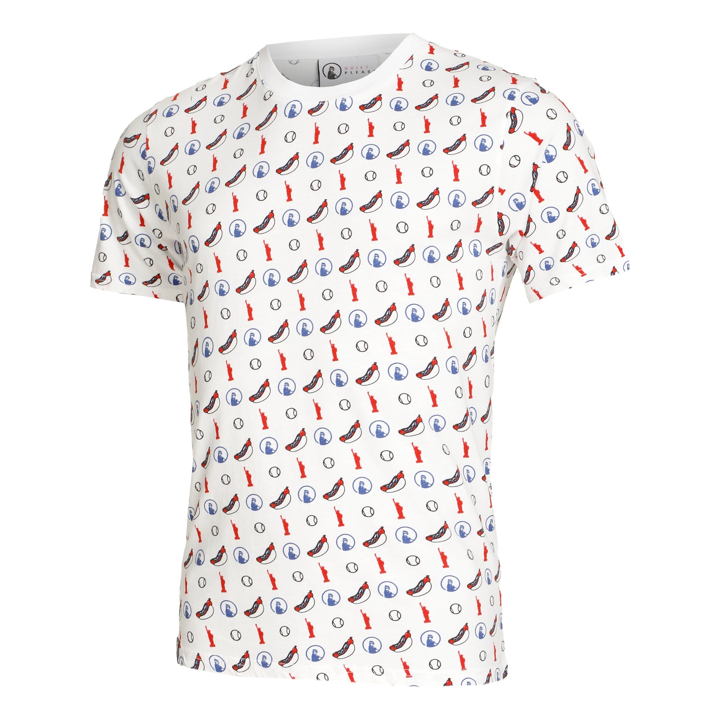 Quiet Please New York Statement T-Shirt Herren - weiß, mehrfarbig