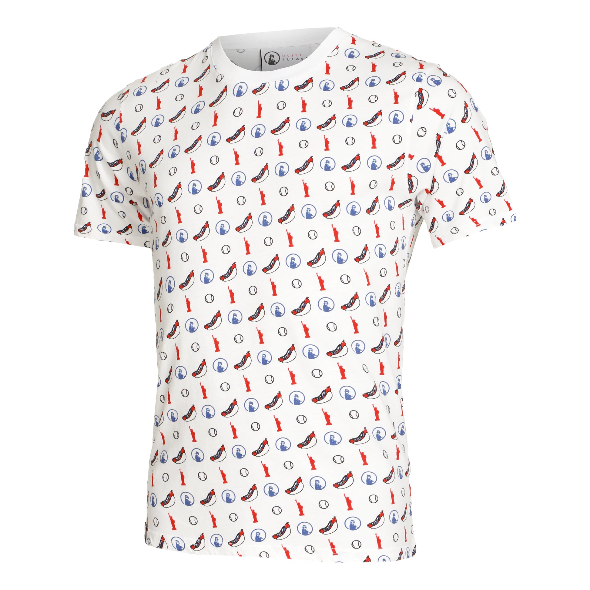 Quiet Please New York Statement T-Shirt Herren - weiß, mehrfarbig