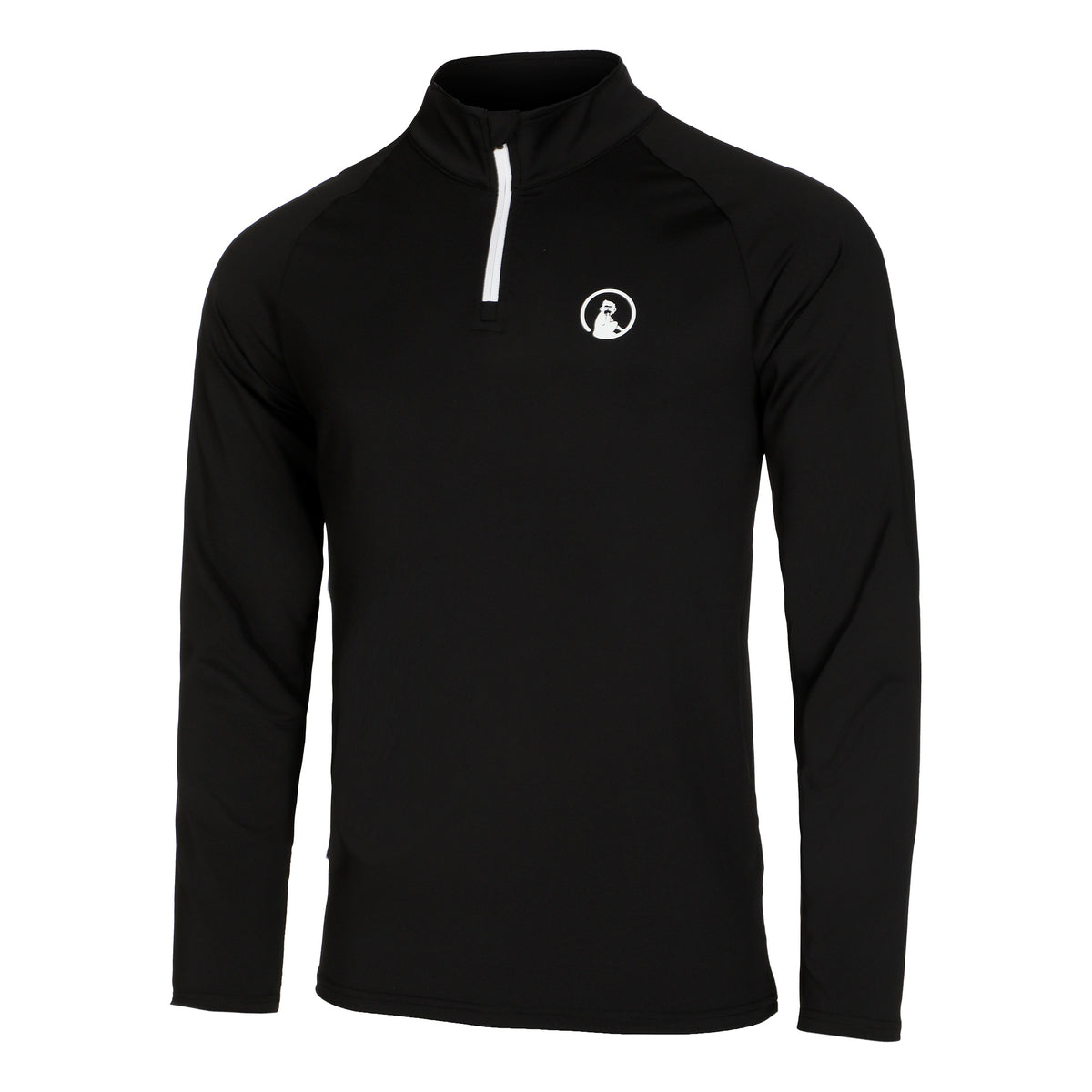 Quiet Please Big Serve 1/4 Zip Longsleeve Herren-Schwarz,Weiß