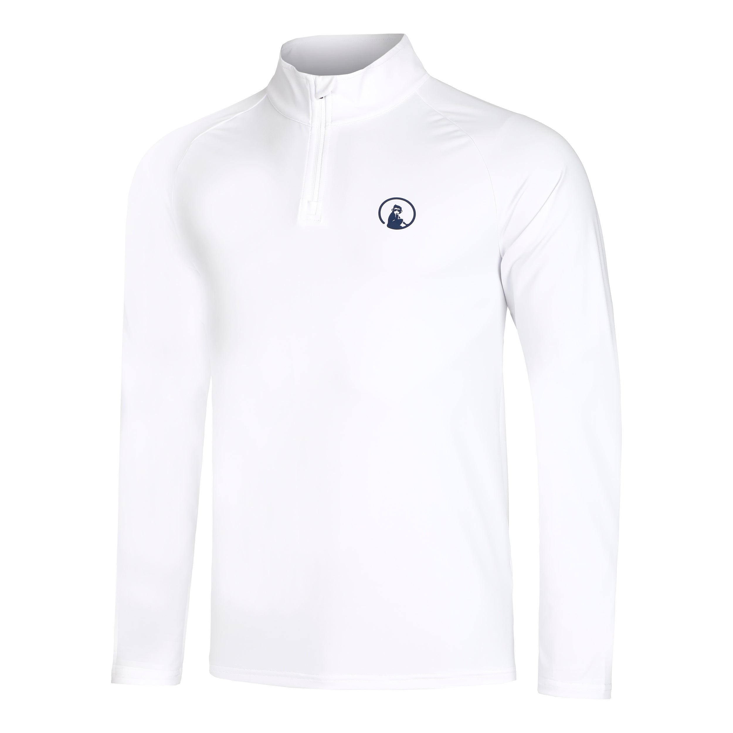 Quiet Please Big Serve 1/4 Zip Longsleeve Herren-Weiß