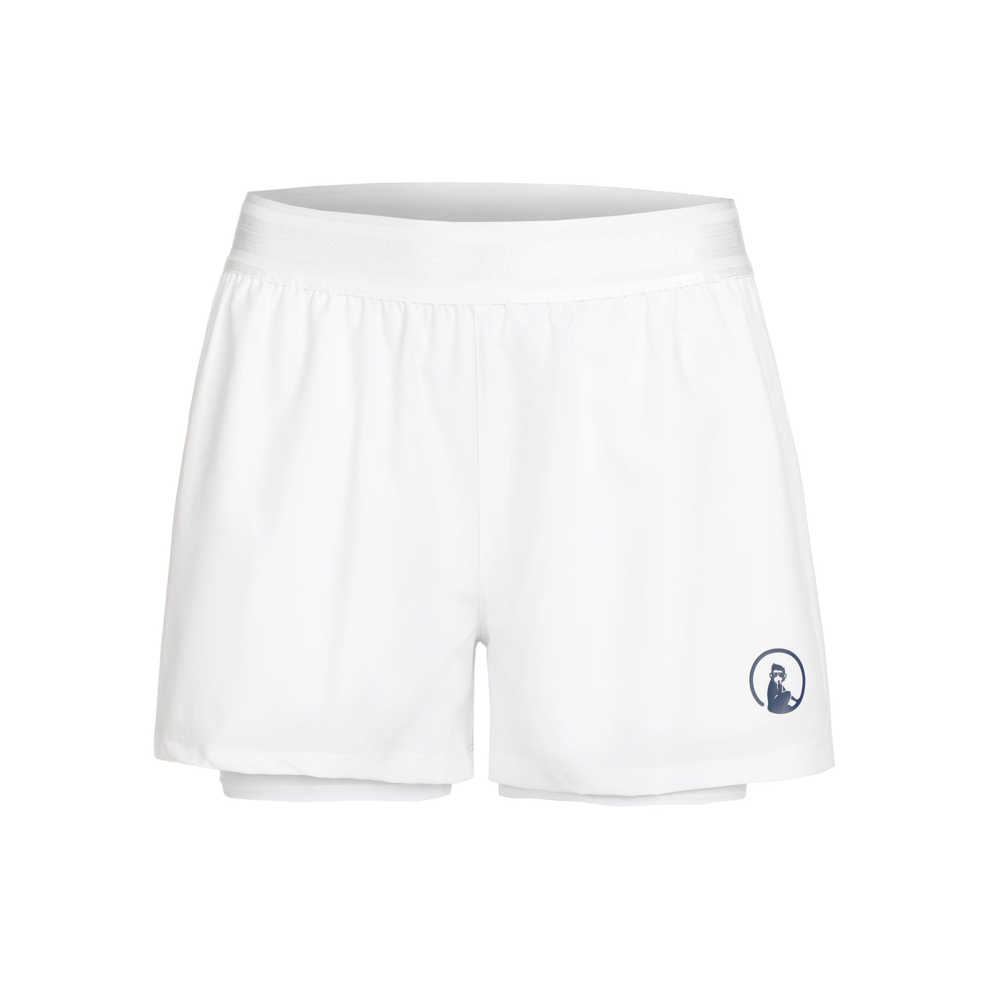 Quiet Please Point 2in1 Shorts Damen-Weiß,Dunkelblau