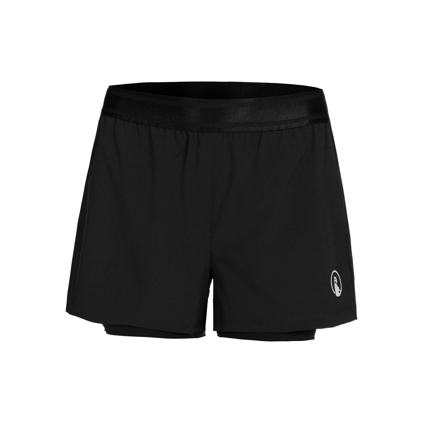 Quiet Please Point 2in1 Shorts Damen-Schwarz