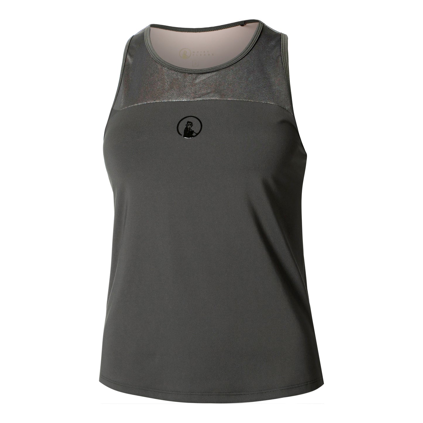 Quiet Please Sparkle Racerback Tank-Top Damen-Anthrazit