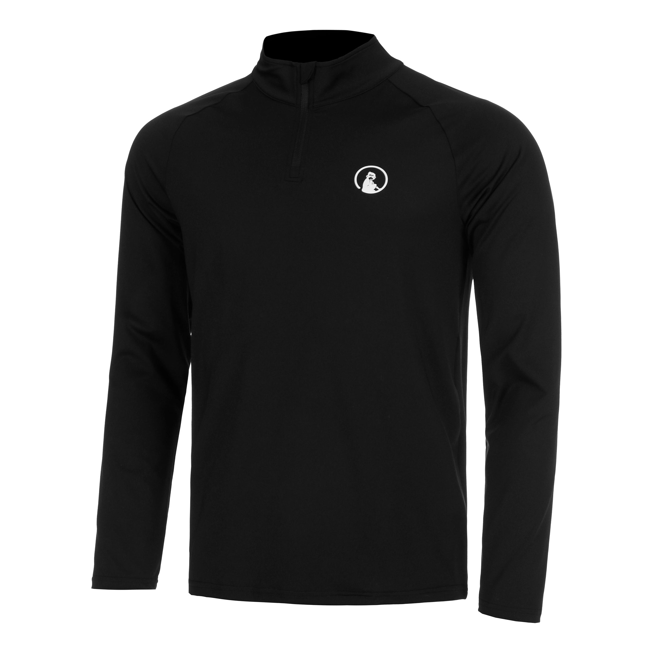 Quiet Please Big Serve 1/4 Zip Longsleeve Herren-Schwarz