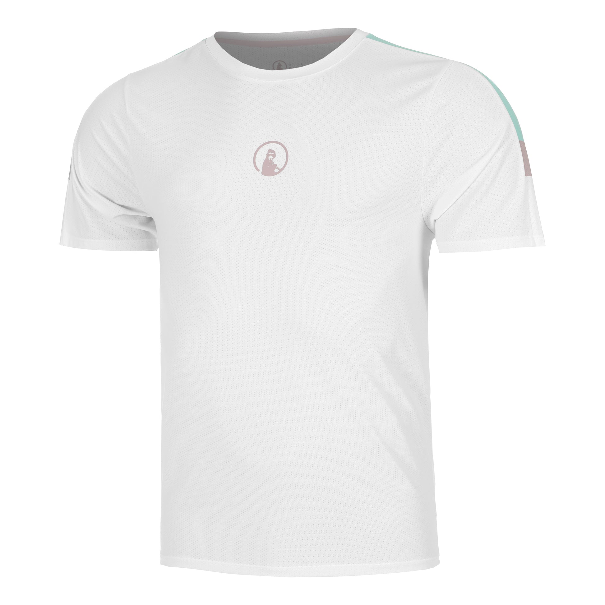 Quiet Please Mind Receiver Hori T-Shirt Herren-Weiß,Mehrfarbig