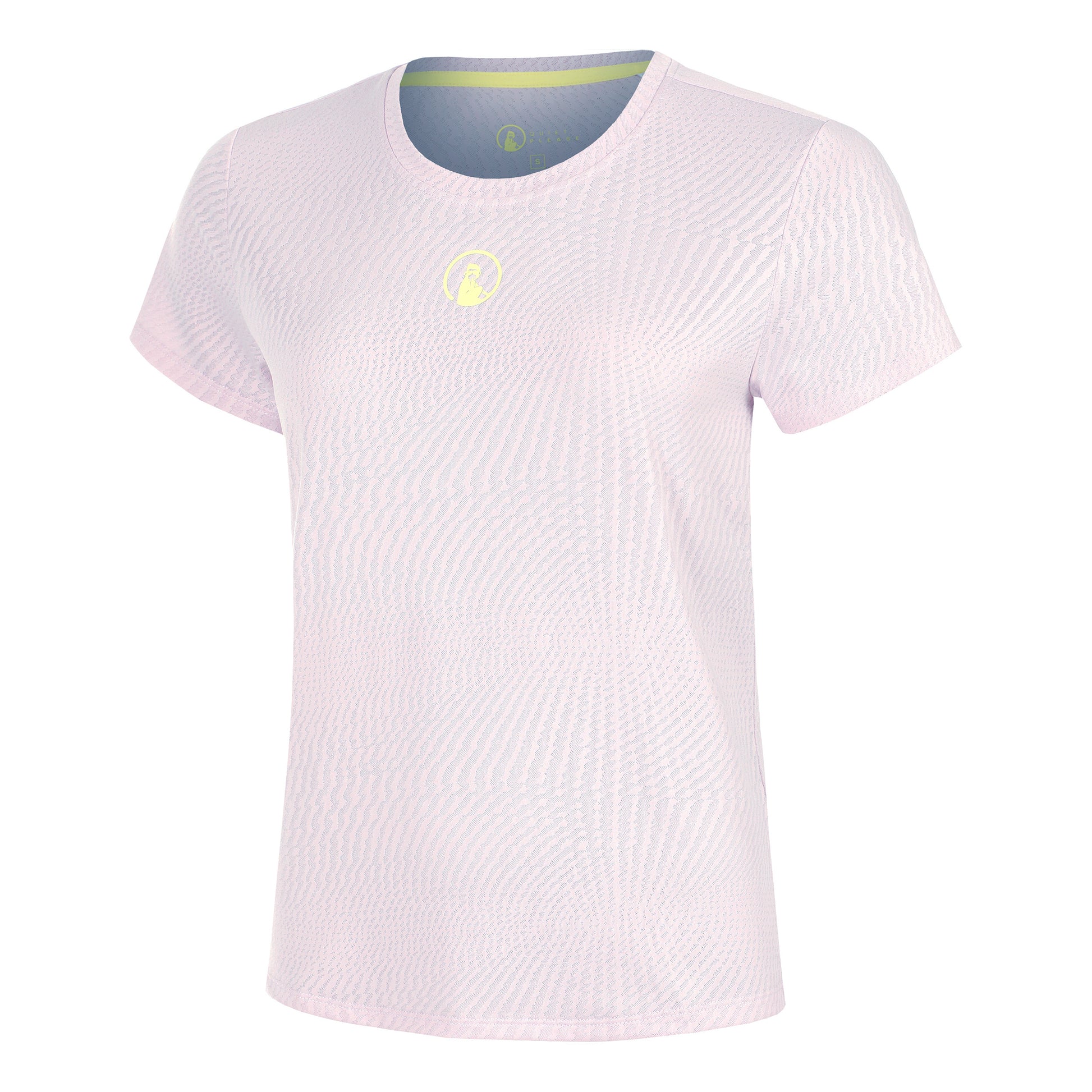 Quiet Please Mind Spin T-Shirt Damen-Flieder,Gelb