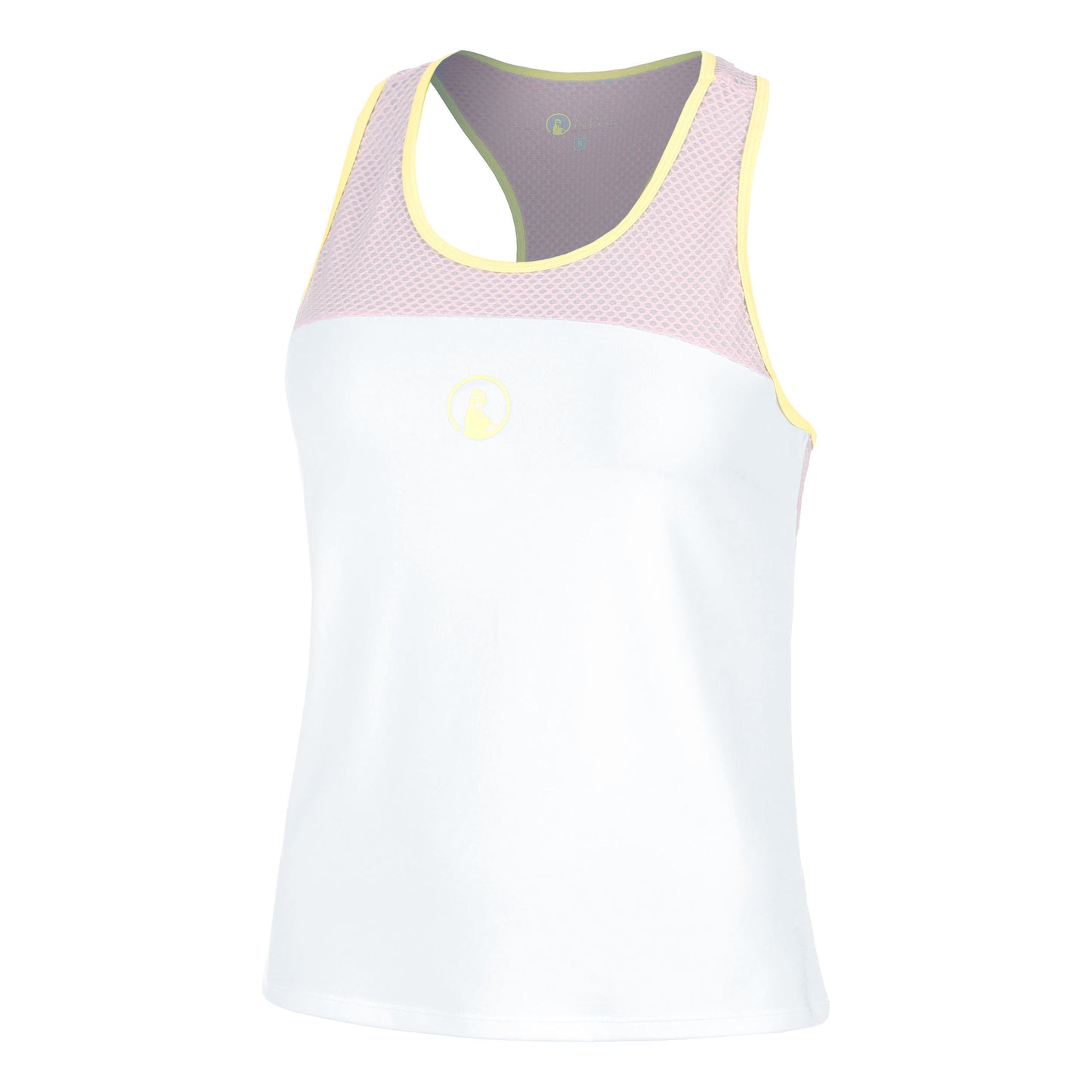 Quiet Please Mind Racerback Tank-Top Damen-Weiß,Flieder