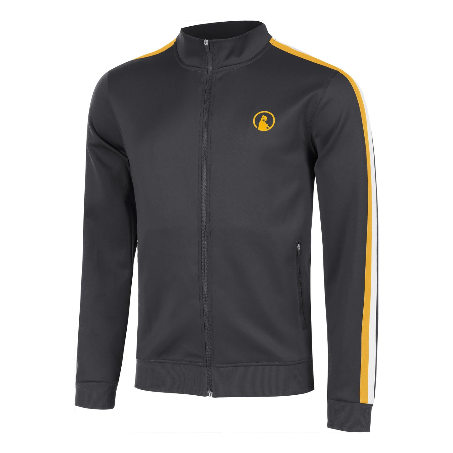 Quiet Please Endlessly Stripes Trainingsjacke Herren-Anthrazit,Orange