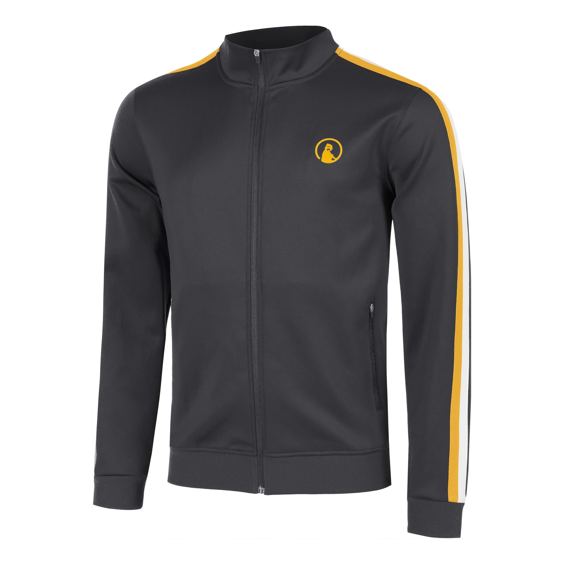 Quiet Please Endlessly Stripes Trainingsjacke Herren-Anthrazit,Orange
