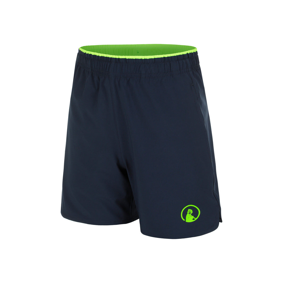 Quiet Please Smash Shorts Jungen - dunkelblau, neongrün
