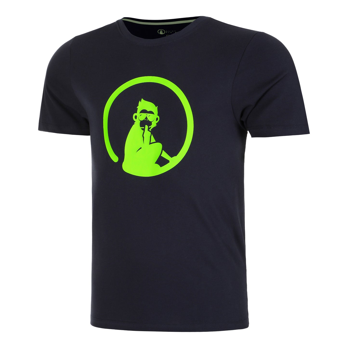 Quiet Please Wild Trainings T-Shirt Herren-Dunkelblau,Neongrün