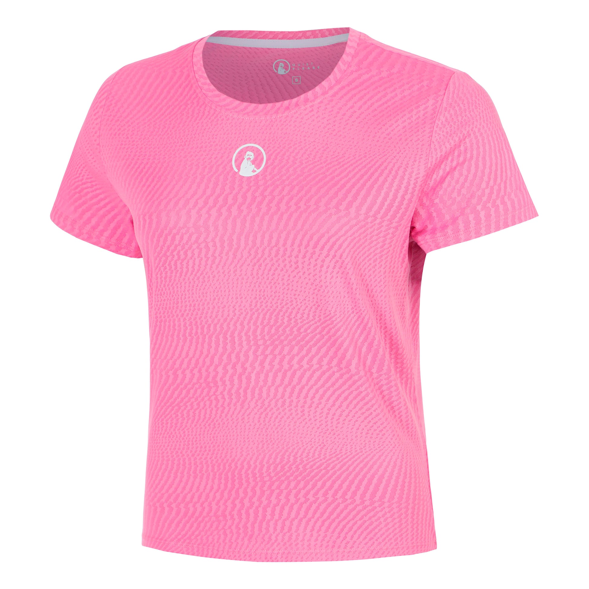 Quiet Please Spin T-Shirt Damen - pink, weiß