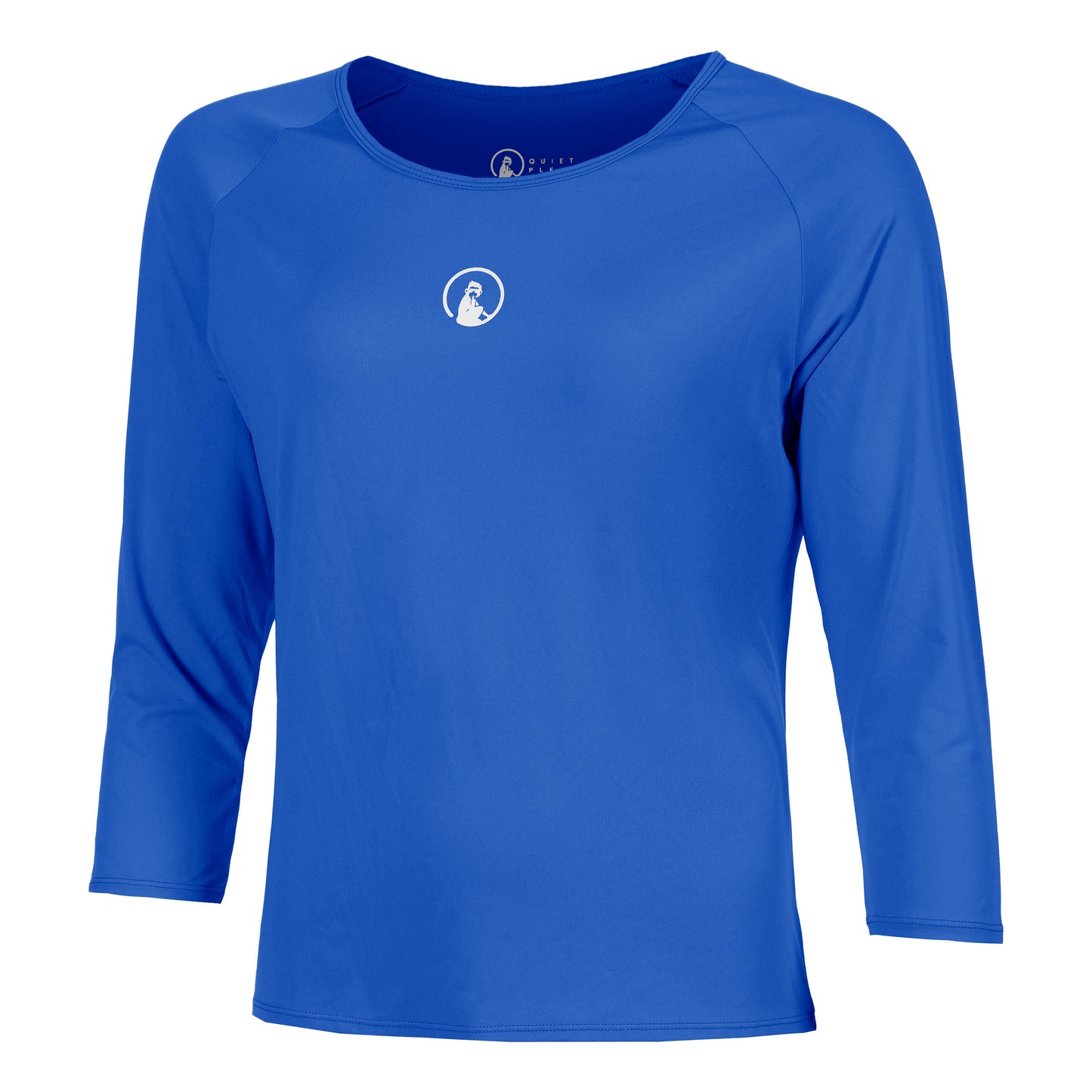 Quiet Please Crush Mixed Longsleeve Damen-blau, weiß