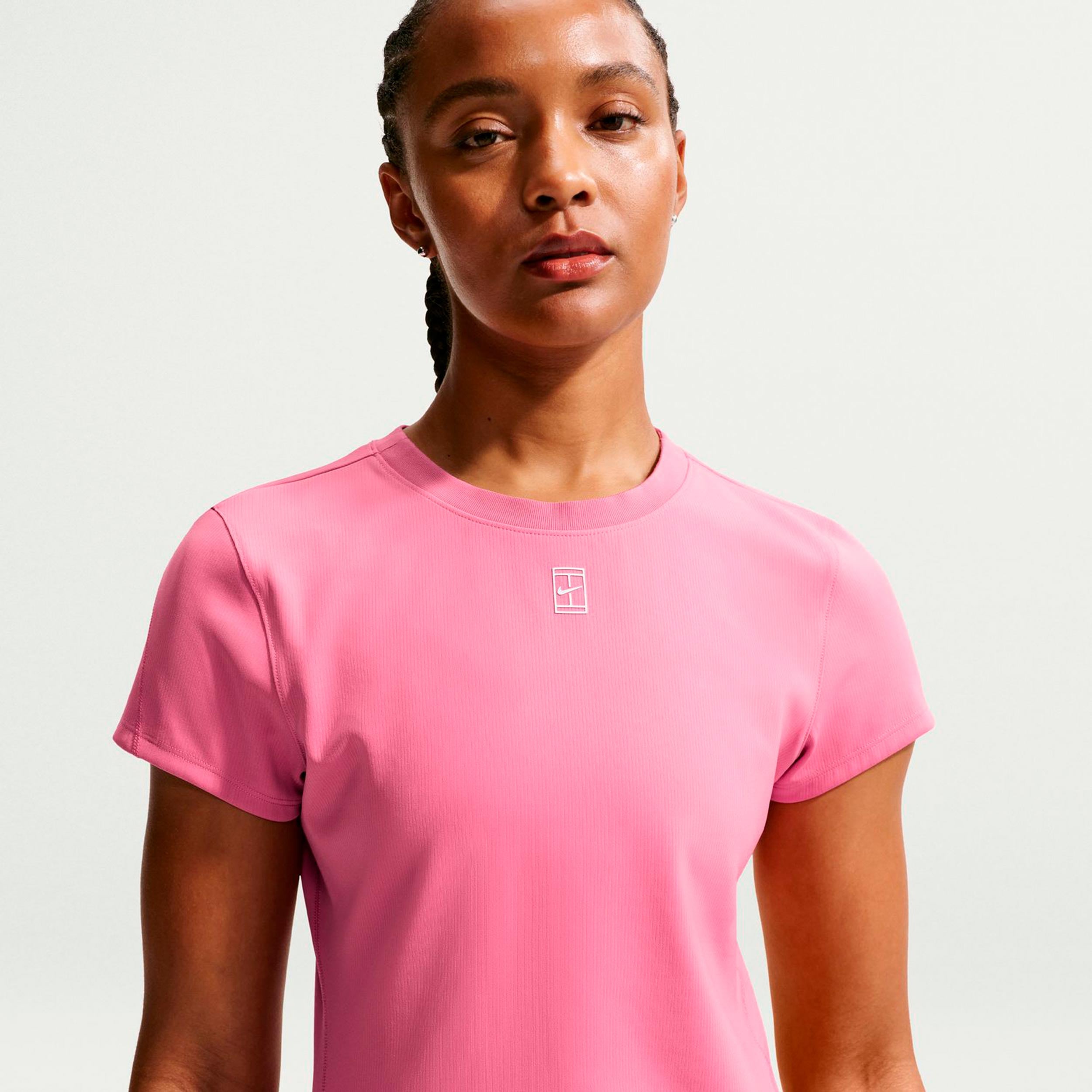 Nike Court Dri-FIT Advantage T-Shirt Damen - rosa