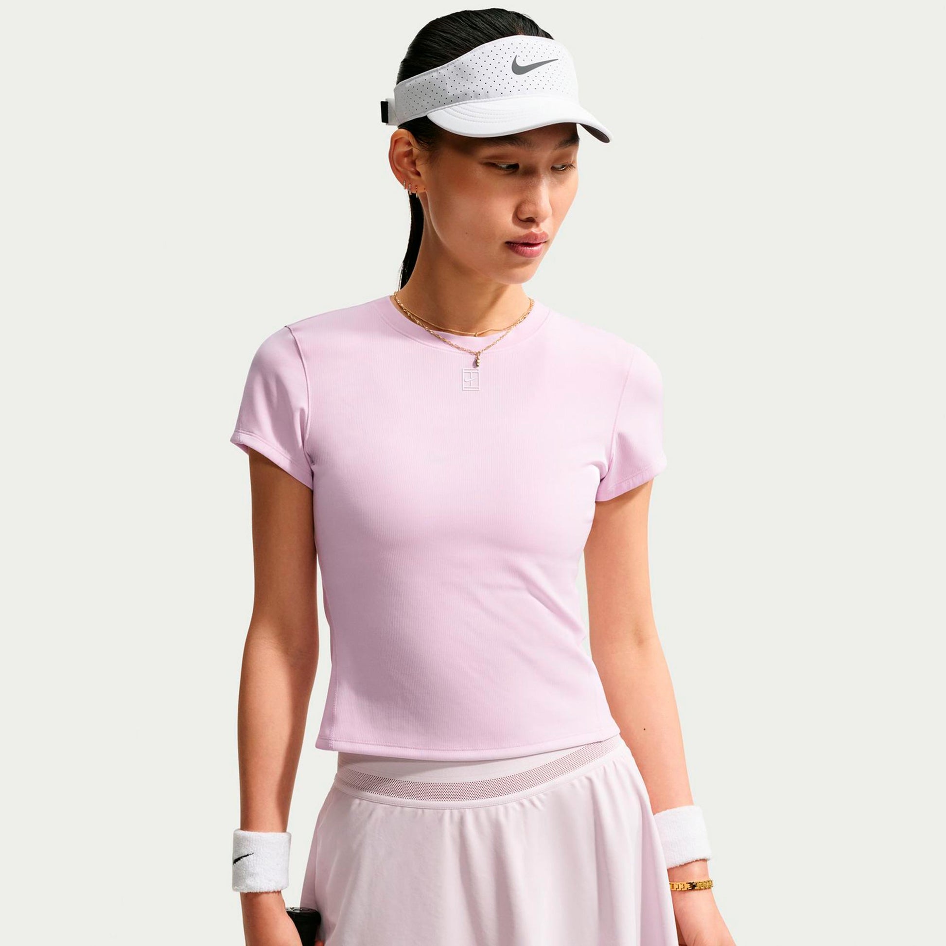 Nike Court Dri-FIT Advantage T-Shirt Damen - pastellrosa