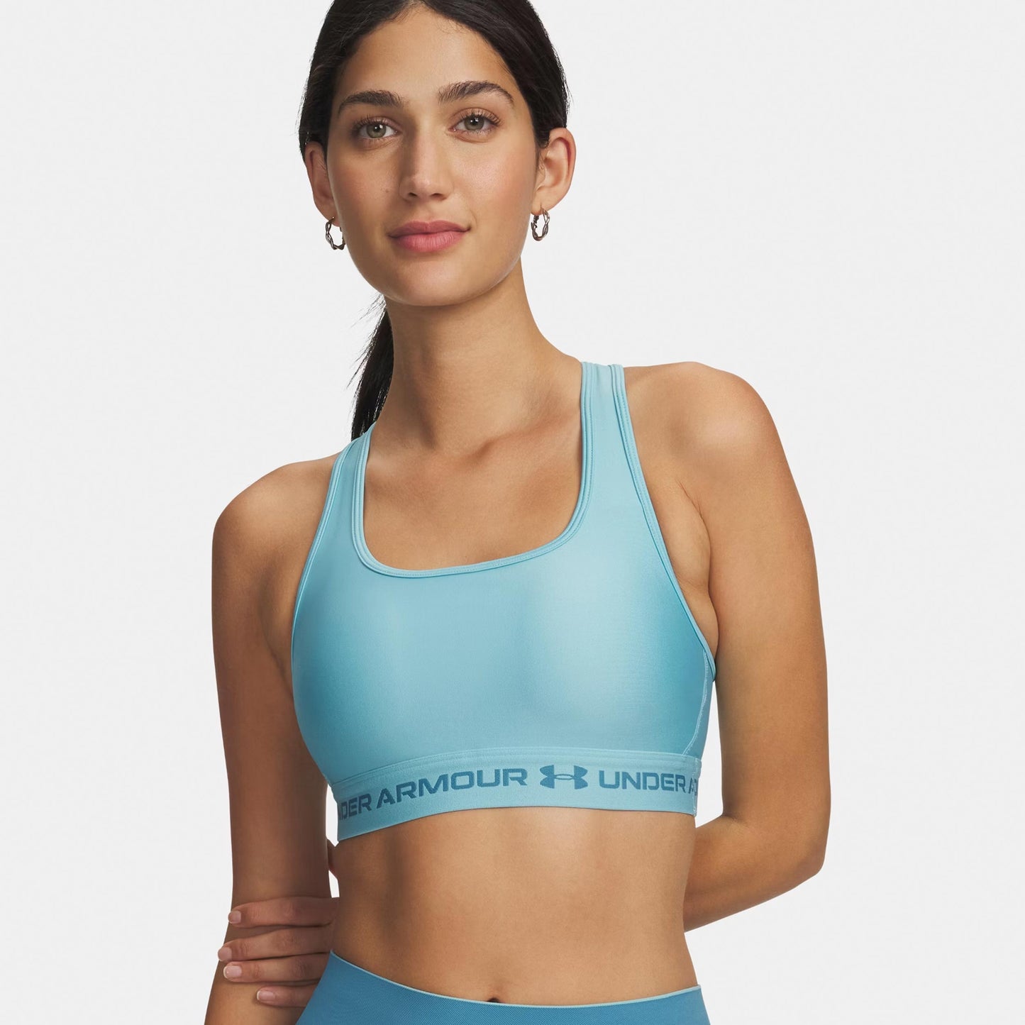 Under Armour Crossback Mid Sport-BH Damen-blau, blau