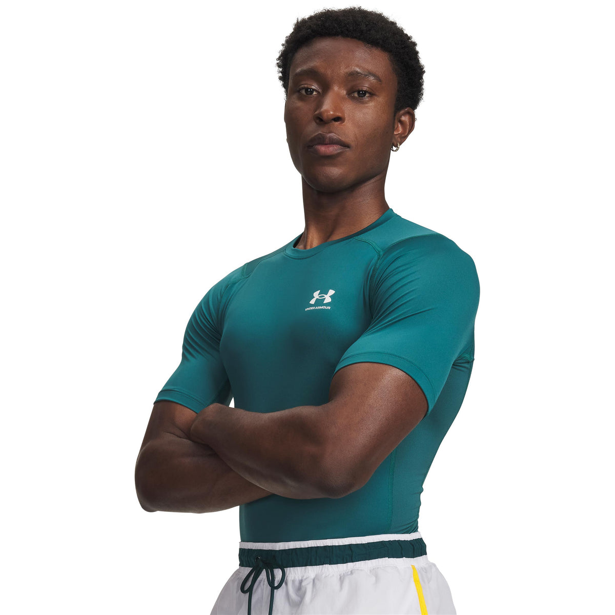 Under Armour Heatgear Comp T-Shirt Herren-grün, weiß
